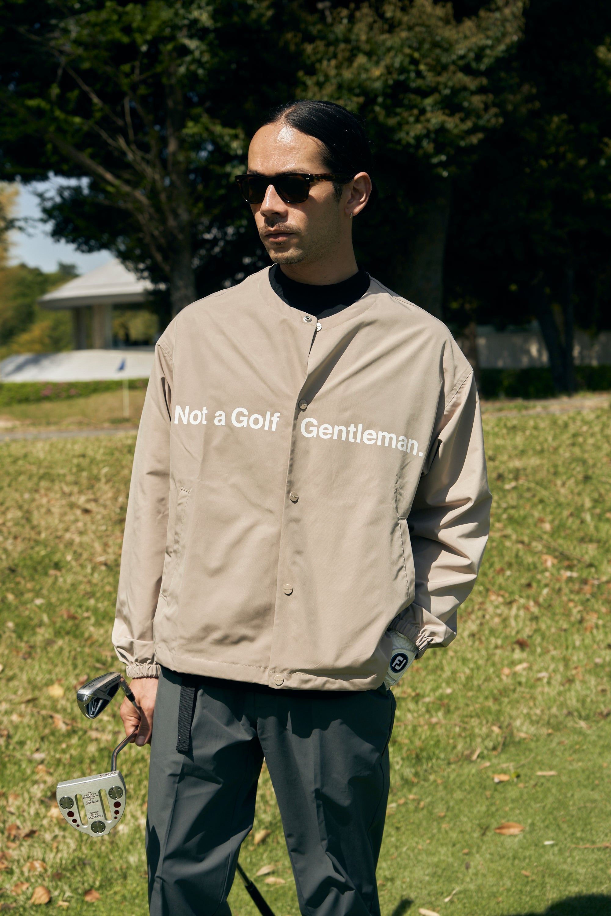 Cph/Golf™ LOGO NO COLLAR JACKET BLACK CHG25-SS-J02-01.jpg?v=1745495038