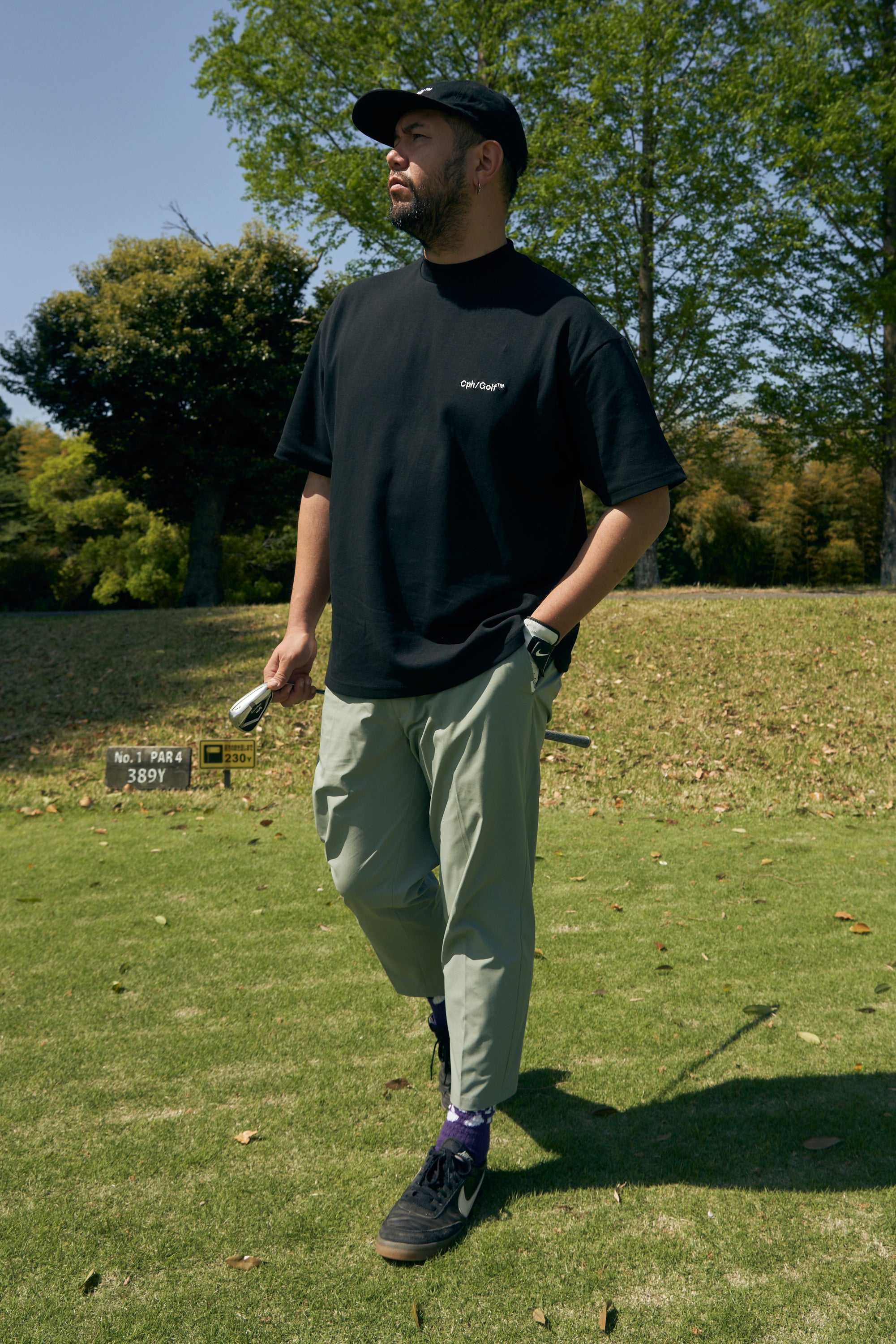 Cph Golf Logo Half Mock Neck Tee 【L】ブラック Cph/Golf™ LOGO HALF MOCK NECK TEE BLACK – Cph/Golf™︎