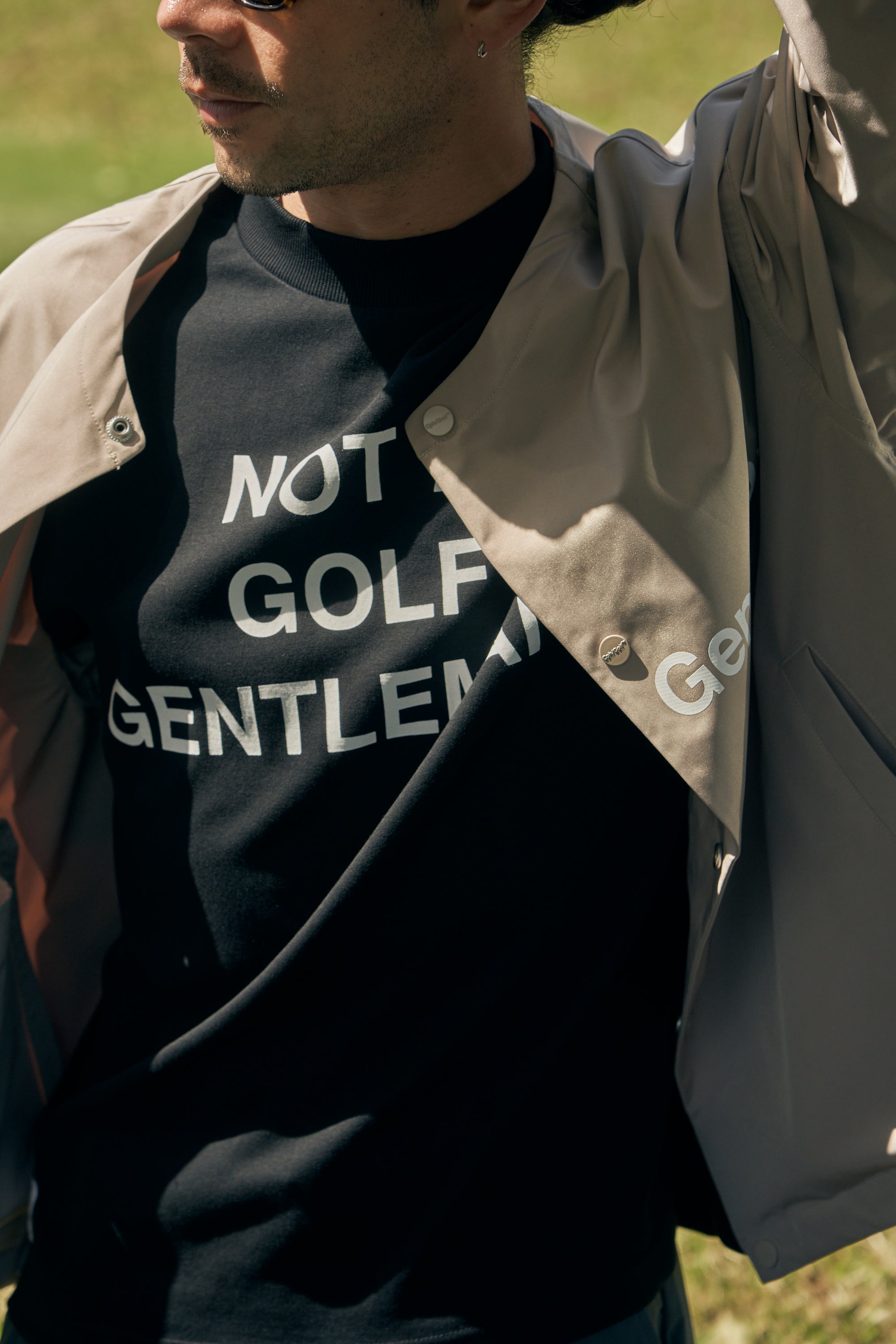 GENTLEMAN HALF MOCK NECK TEE BLACK – Cph/Golf™︎