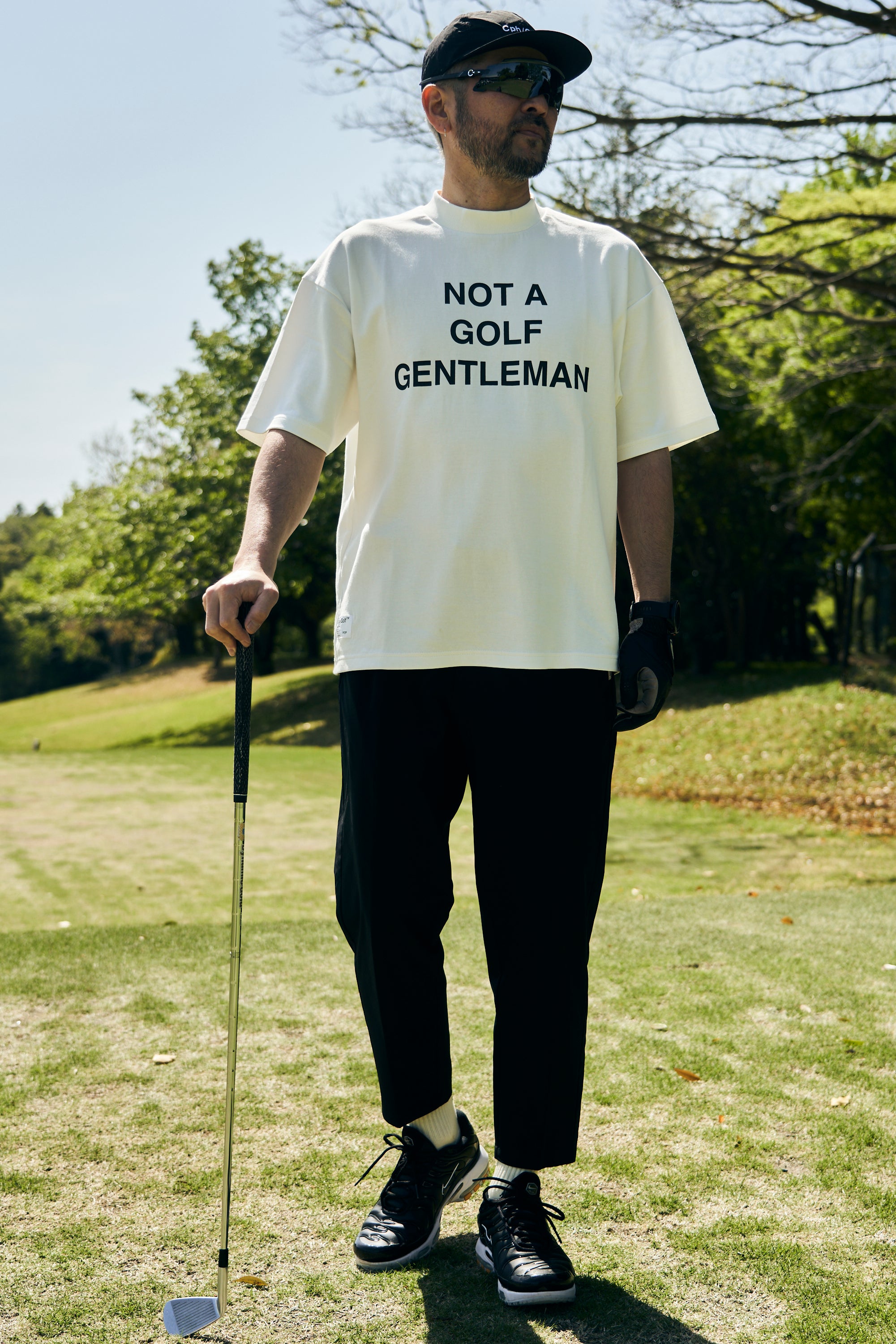 GENTLEMAN HALF MOCK NECK TEE WHITE – Cph/Golf™︎