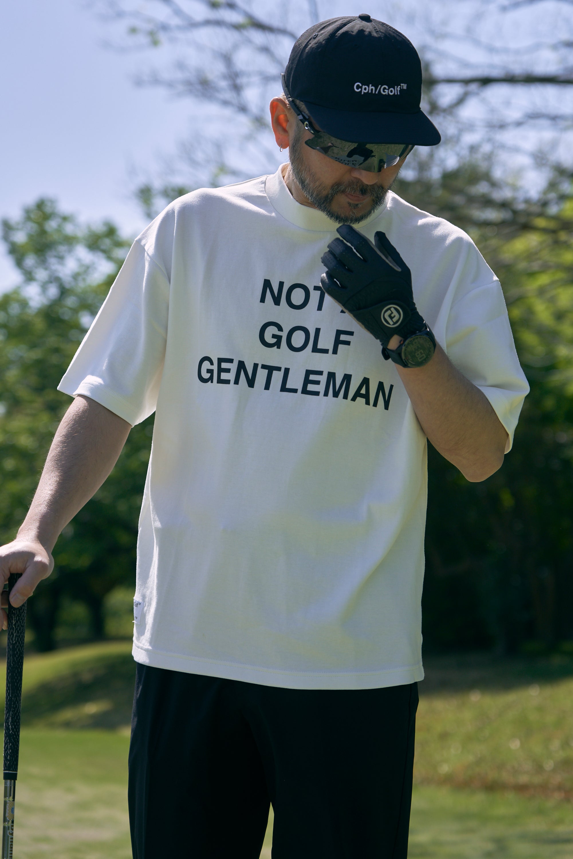 GENTLEMAN HALF MOCK NECK TEE WHITE – Cph/Golf™︎