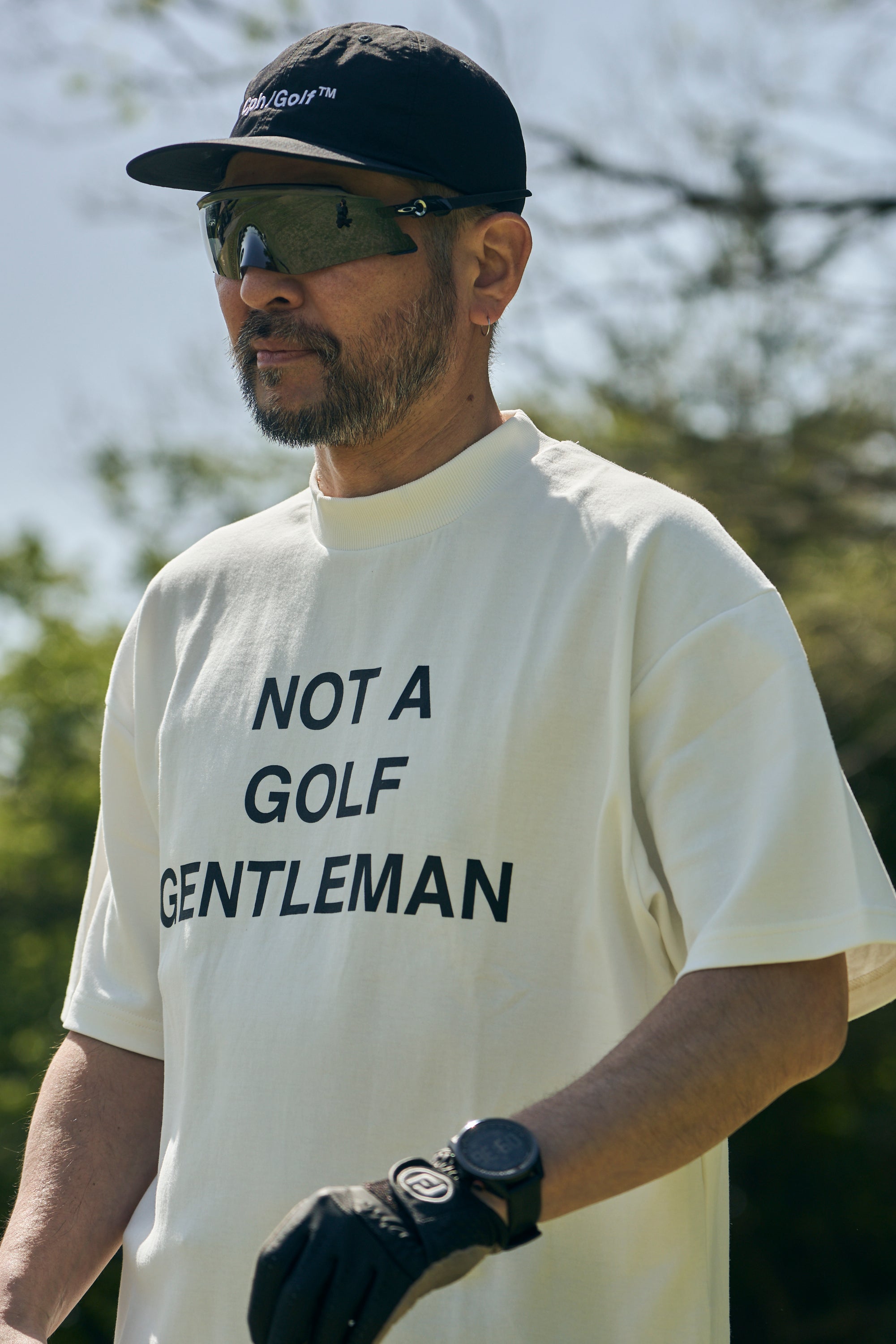 GENTLEMAN HALF MOCK NECK TEE WHITE – Cph/Golf™︎