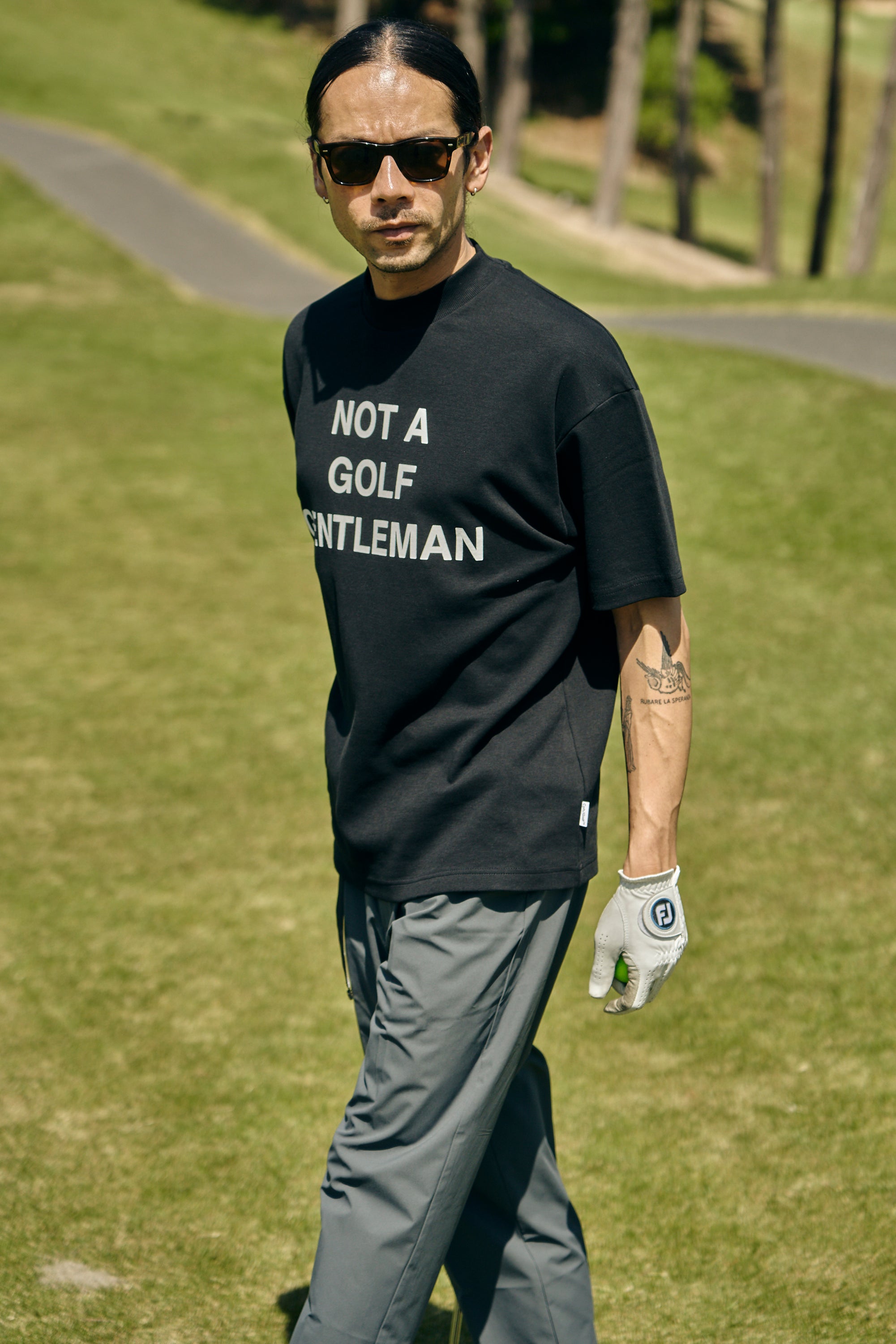 GENTLEMAN HALF MOCK NECK TEE BLACK – Cph/Golf™︎