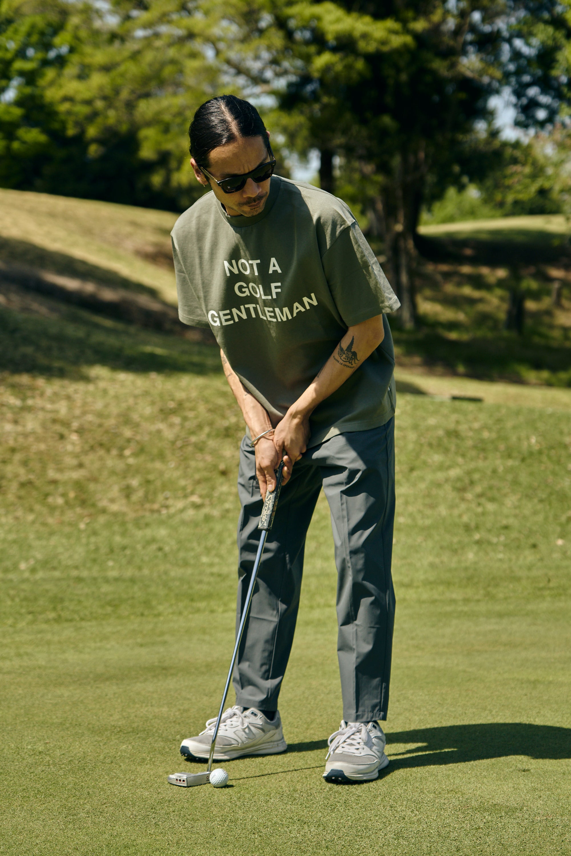 GENTLEMAN HALF MOCK NECK TEE SLATE GREEN – Cph/Golf™︎