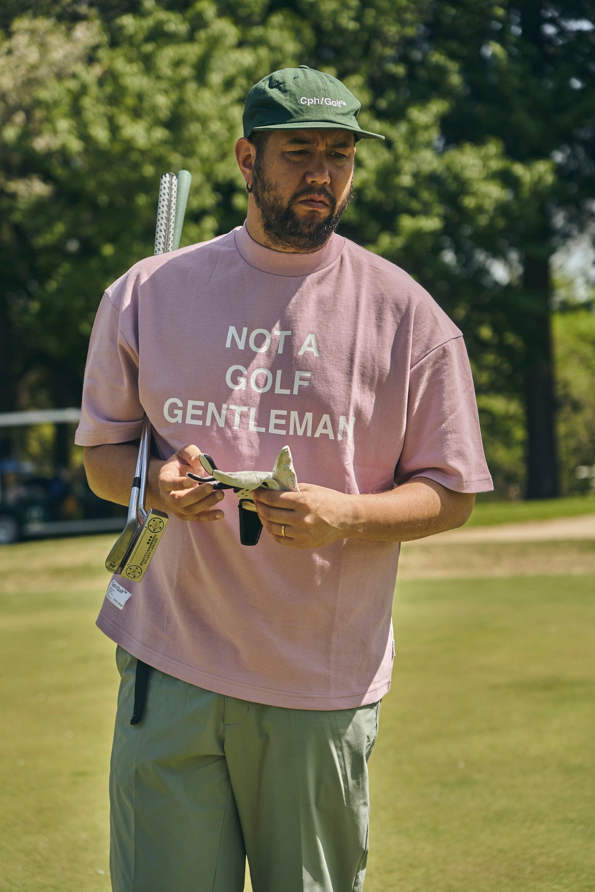 新品未使用 cph/golf mock neck tee PINK XL GENTLEMAN HALF MOCK NECK TEE PINK – Cph/Golf™︎