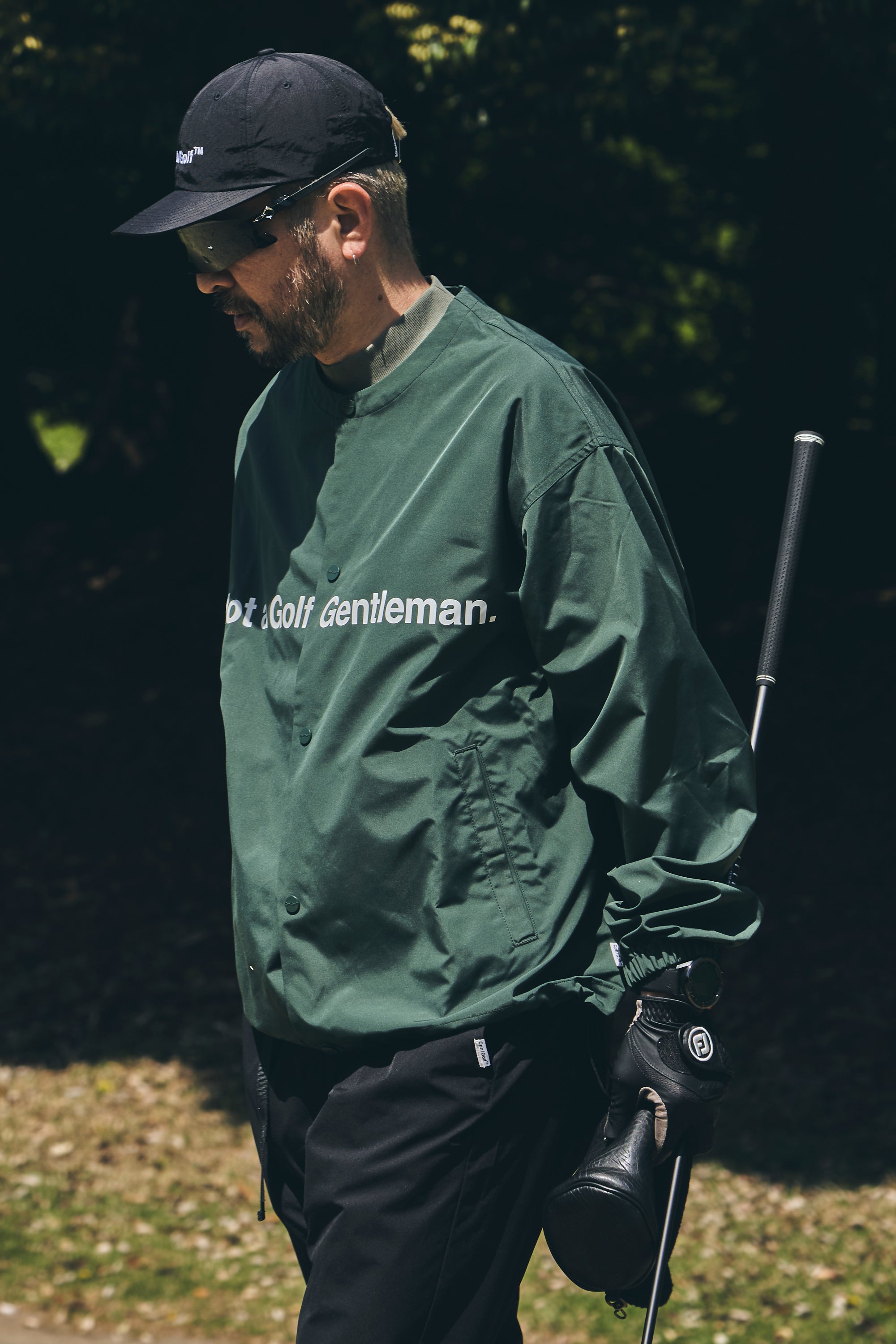 Cph/Golf™ LOGO NO COLLAR JACKET BLACK Cph/Golf™ LOGO NO COLLAR JACKET BLACK – Cph/Golf™︎