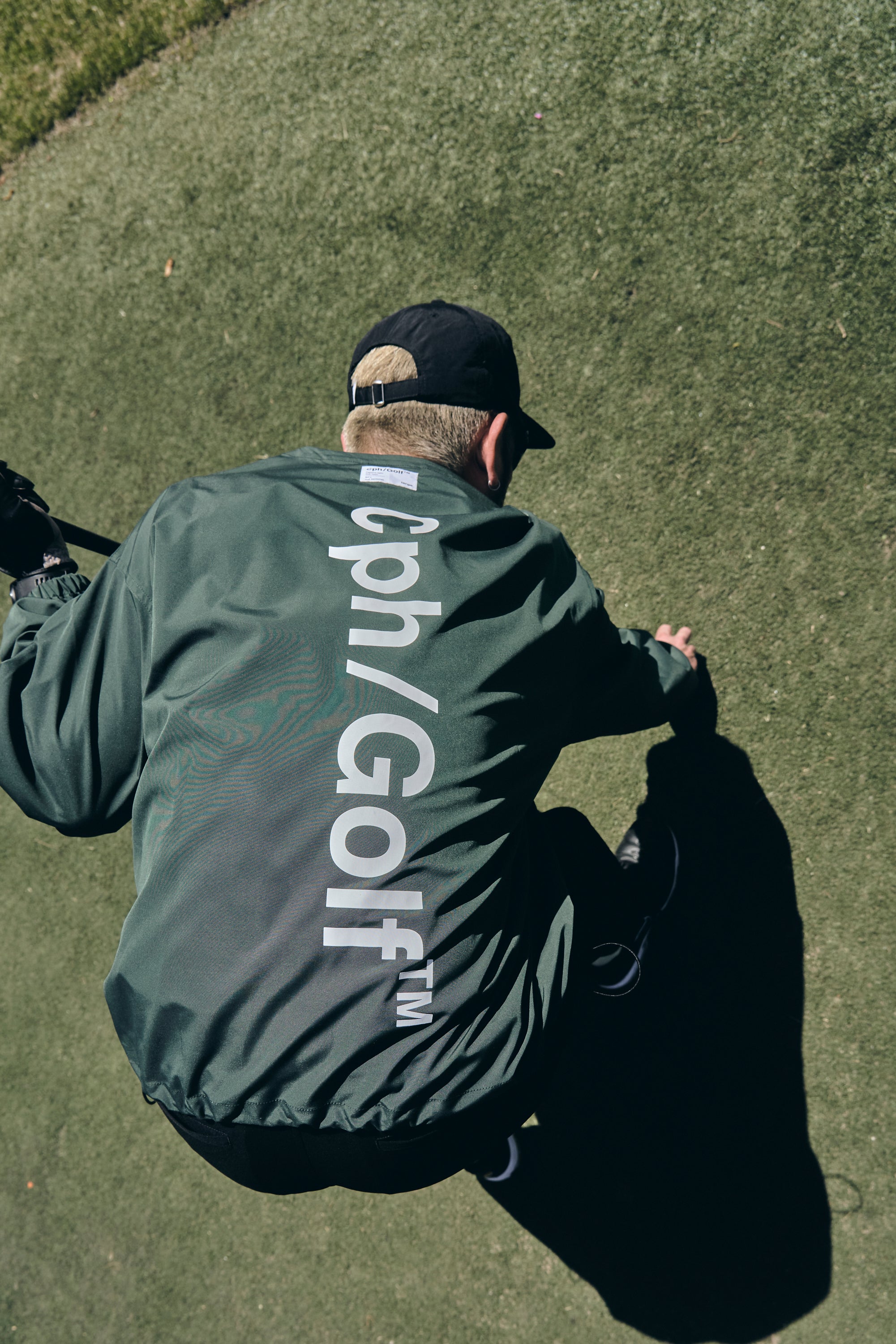 Cph/Golf™ LOGO NO COLLAR JACKET BLACK Cph/Golf™ LOGO NO COLLAR JACKET BLACK – Cph/Golf™︎