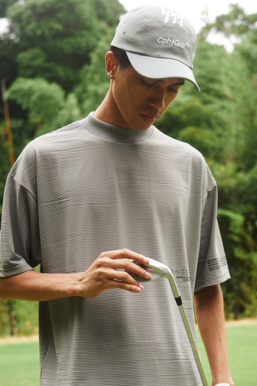 TNRCN MOCK NECK S/S OLIVE　ゴルフウェア　Mサイズ BREATHABLE WAFFLE MOCK NECK TEE OLIVE – Cph/Golf™︎