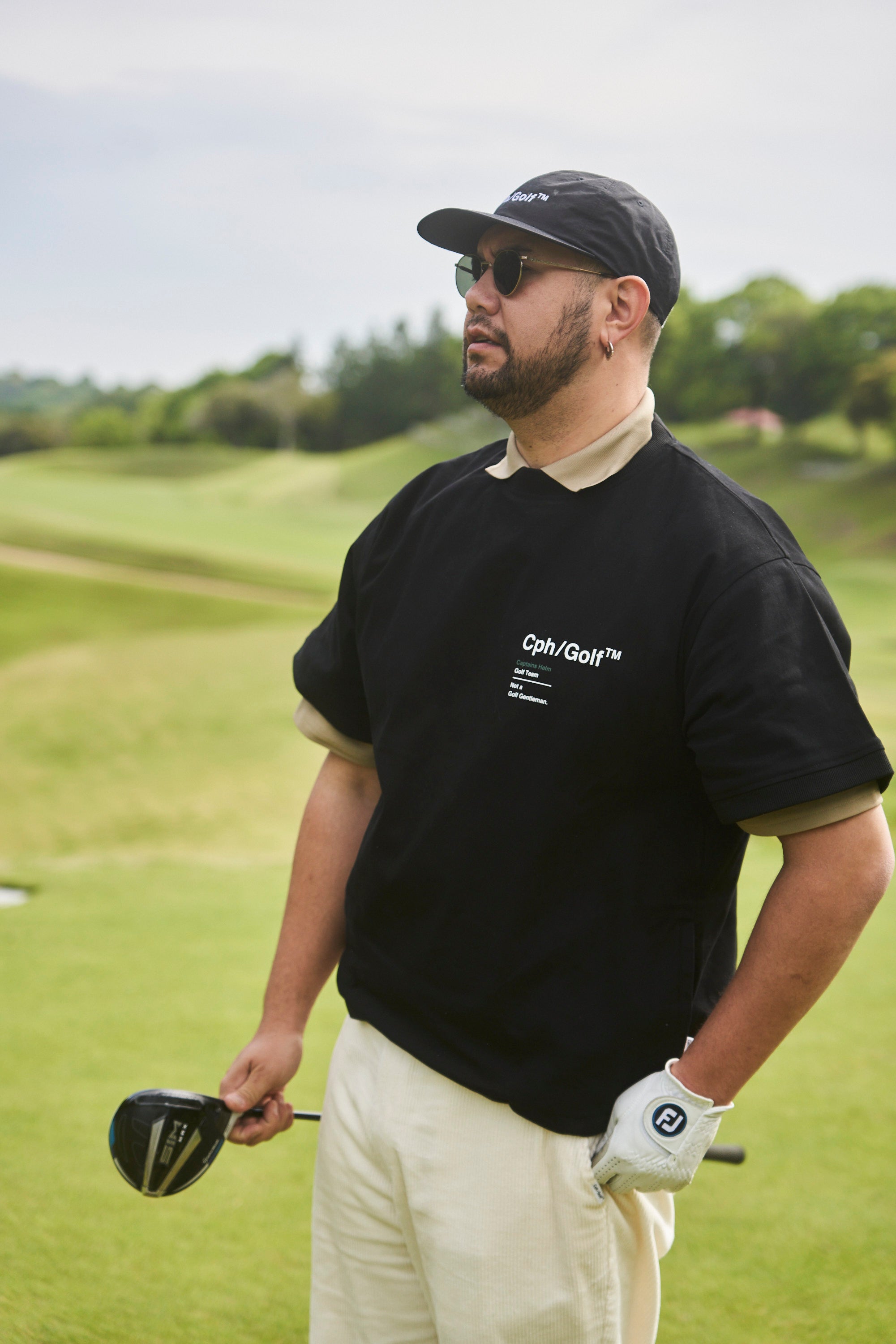 COTTON TRACK S/S PULLOVER BLACK – Cph/Golf™︎