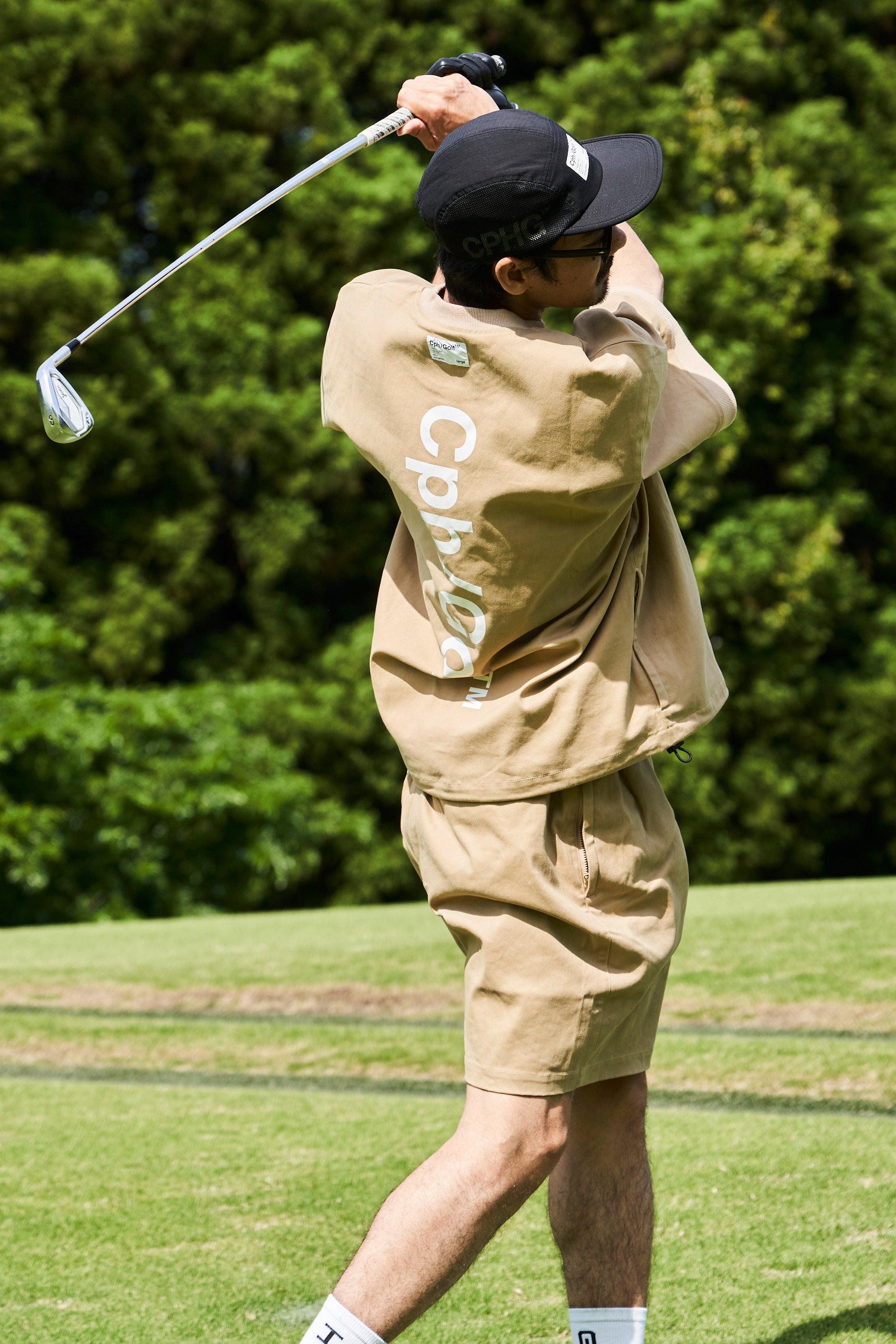 COTTON TRACK SHORTS BEIGE – Cph/Golf™︎