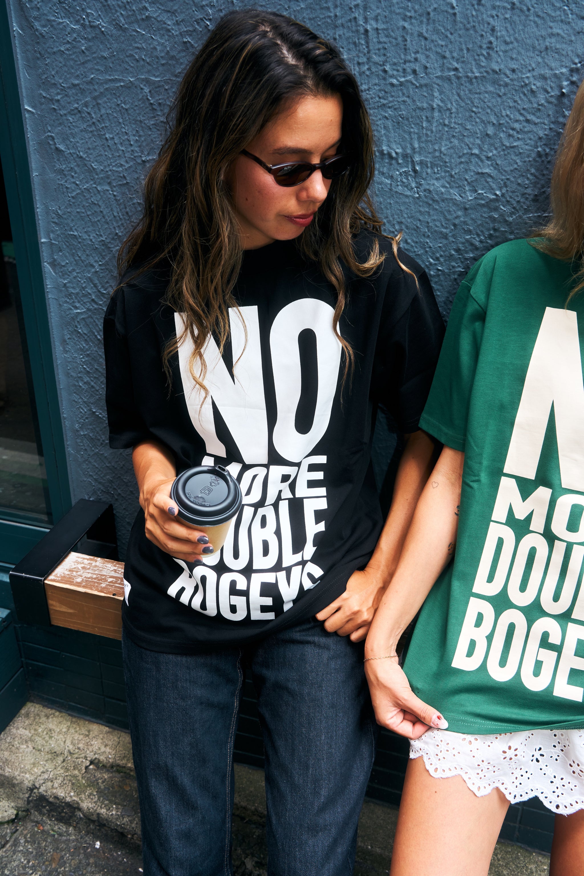 WOMEN] #NO MORE DOUBLE BOGEYS HALF MOCK NECK TEE BLACK – Cph/Golf™︎