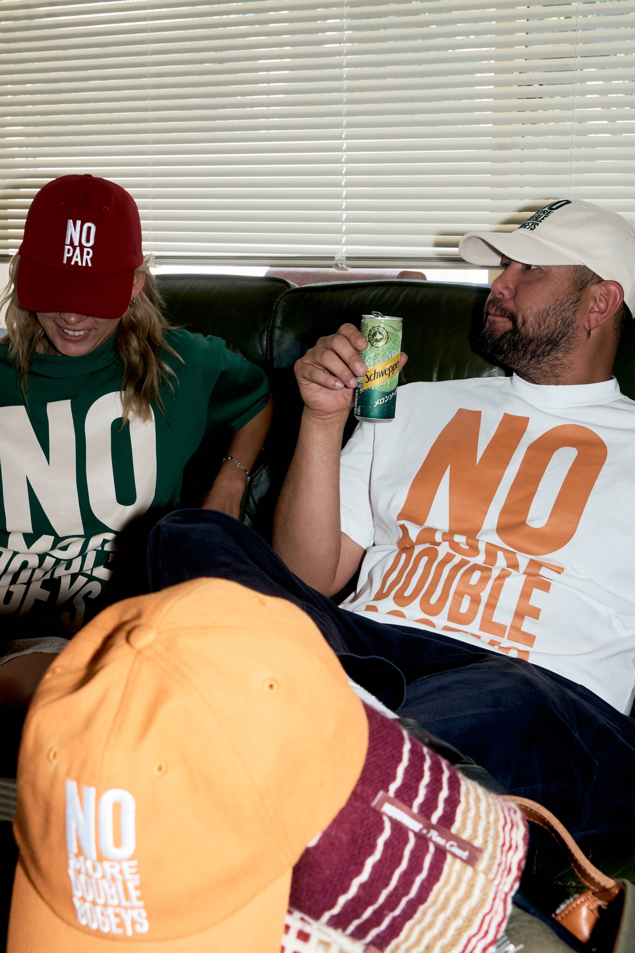 NO MORE DOUBLE BOGEYS ハーブモックネックシャツ L NO MORE