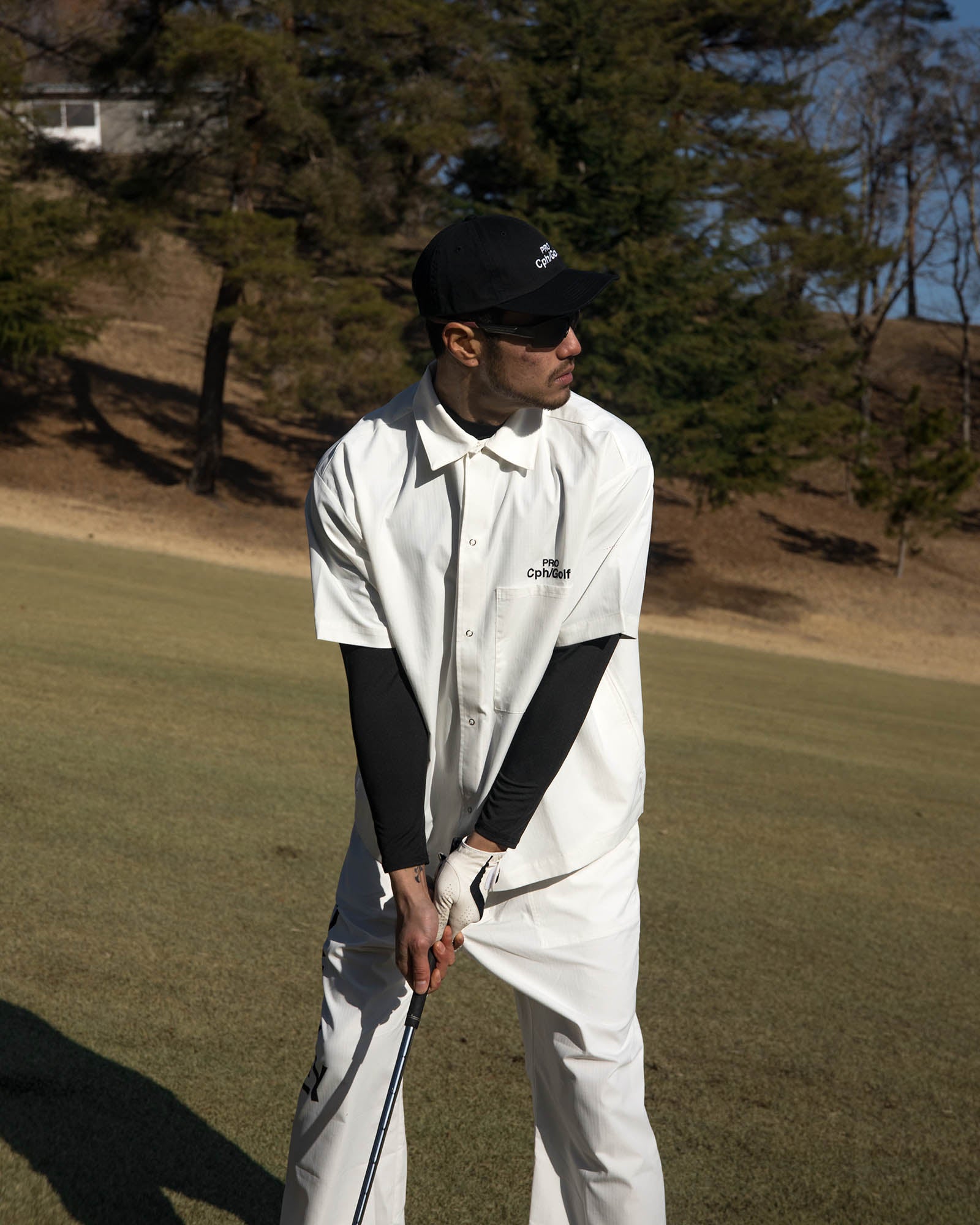 CPH GOLF シャツ ブラック/ホワイト Cph/Golf™️ PRO SHIRT - BLACK - – Cph/Golf™︎