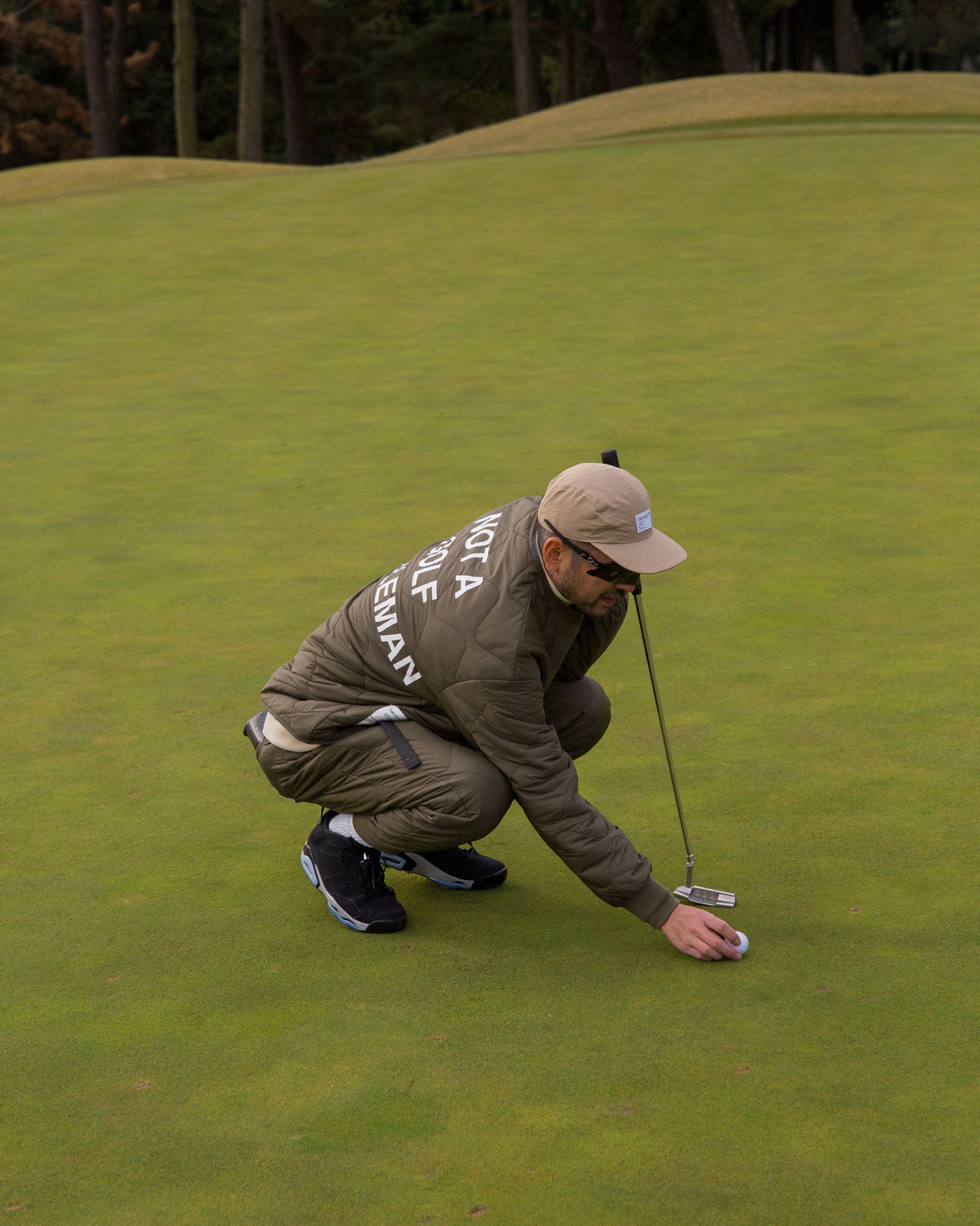 Cph/Golf キルティング セットアップ ジャケットL パンツM 冬ゴルフ QUILTING NO-COLLAR JACKET - KHAKI - – Cph/Golf™︎