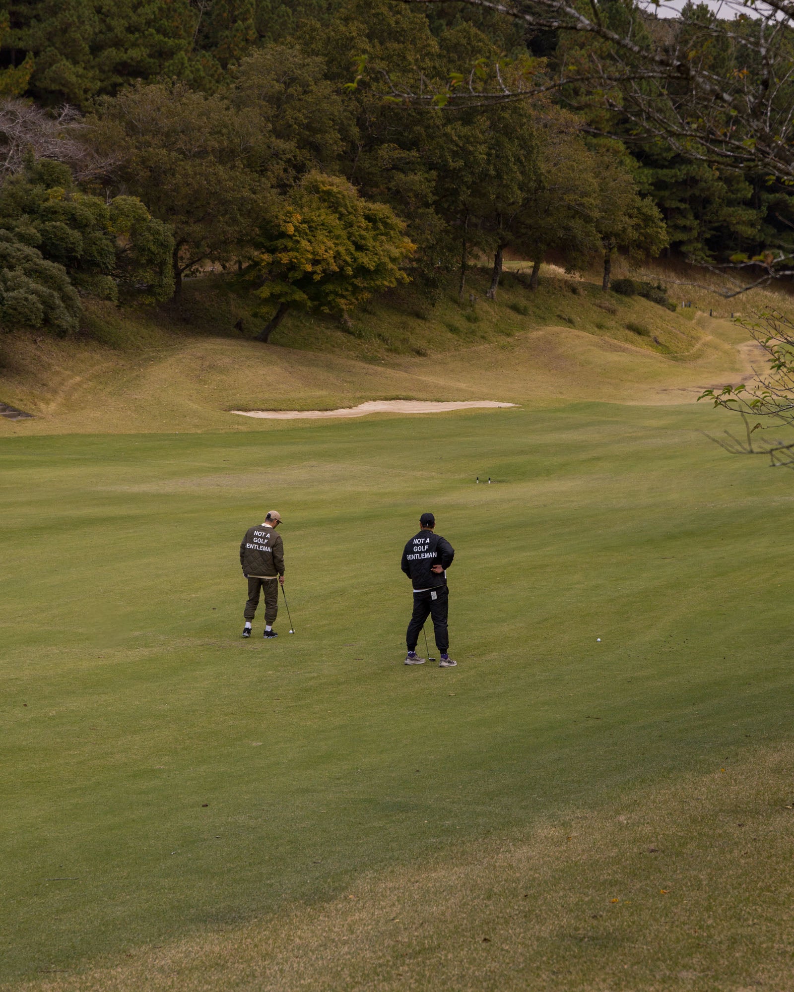 QUILTING NO-COLLAR JACKET - KHAKI - – Cph/Golf™︎