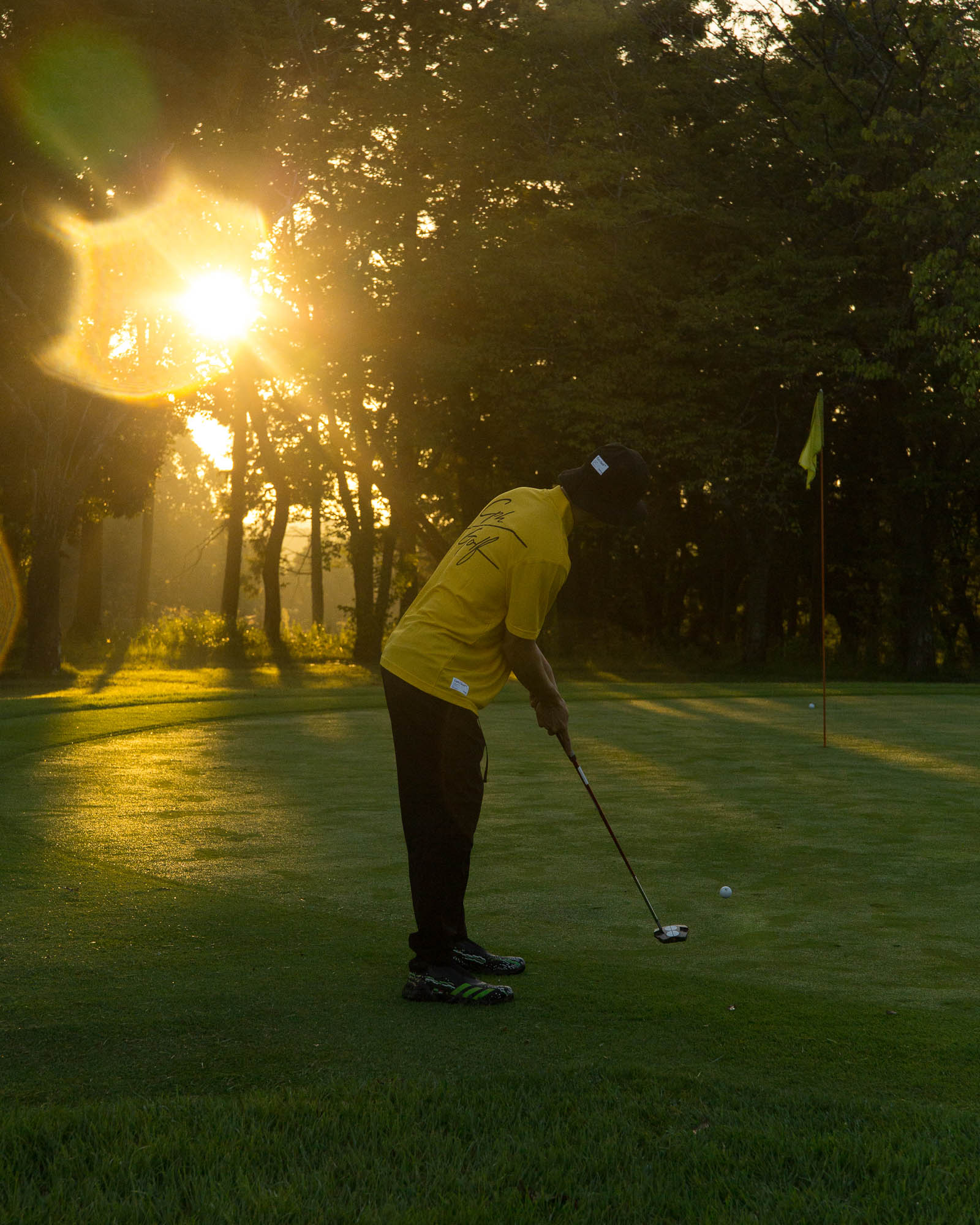 SLASH LOGO SUMMER DRY POLO - YELLOW - – Cph/Golf™︎