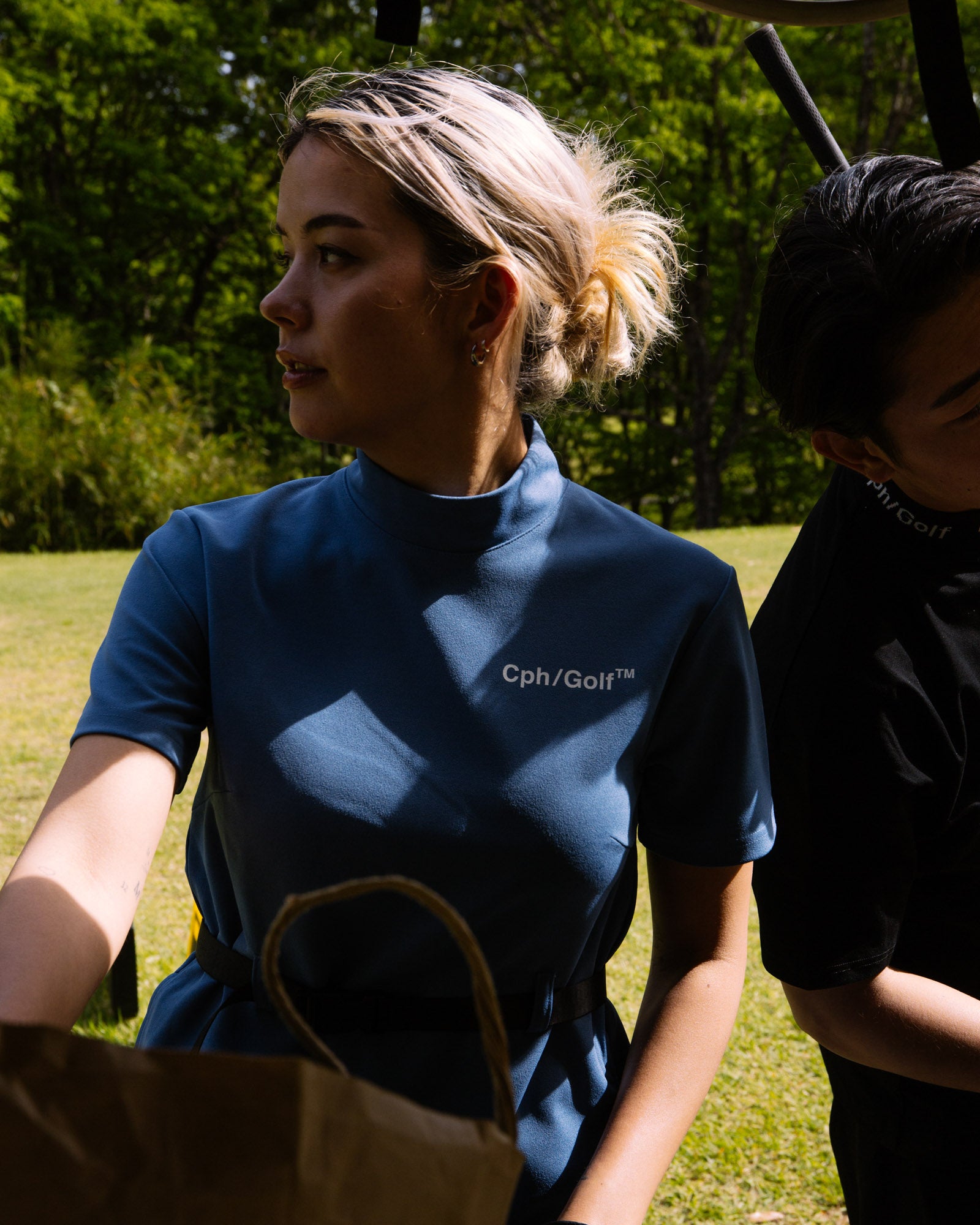 WOMENS】#MOCK NECK ONE-PIECE - BLUE - – Cph/Golf™︎