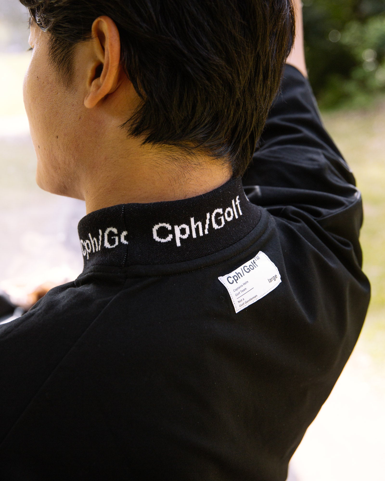 JACQUARD MOCK S/S TEE - NAVY - – Cph/Golf™︎