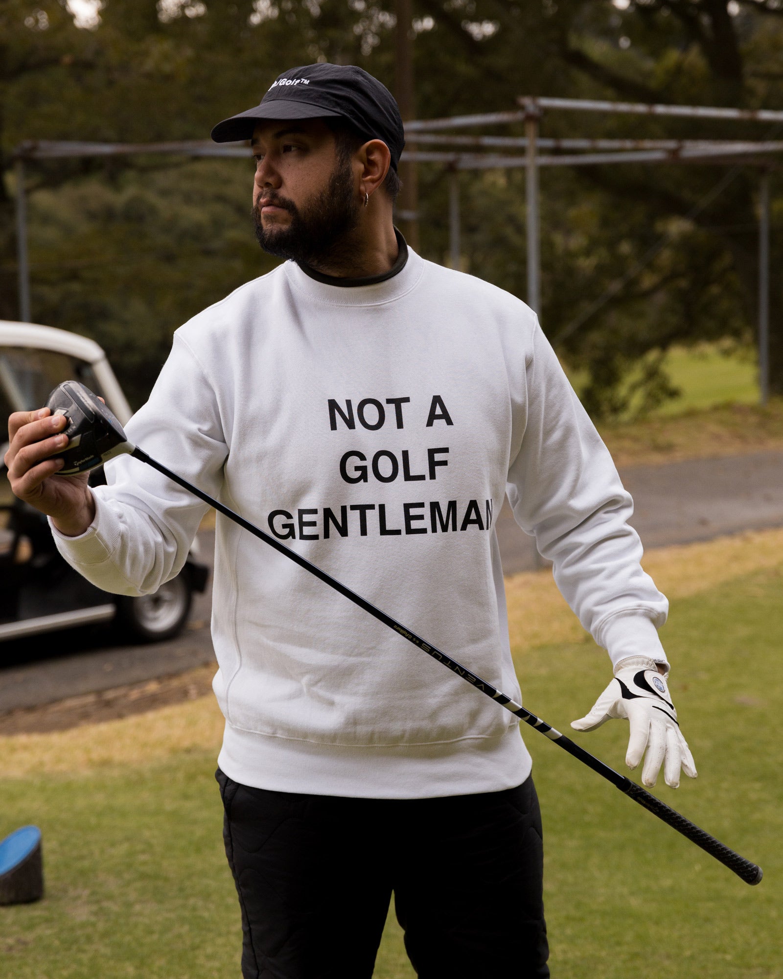GENTLEMAN CREW SWEAT - BLACK - – Cph/golf™︎