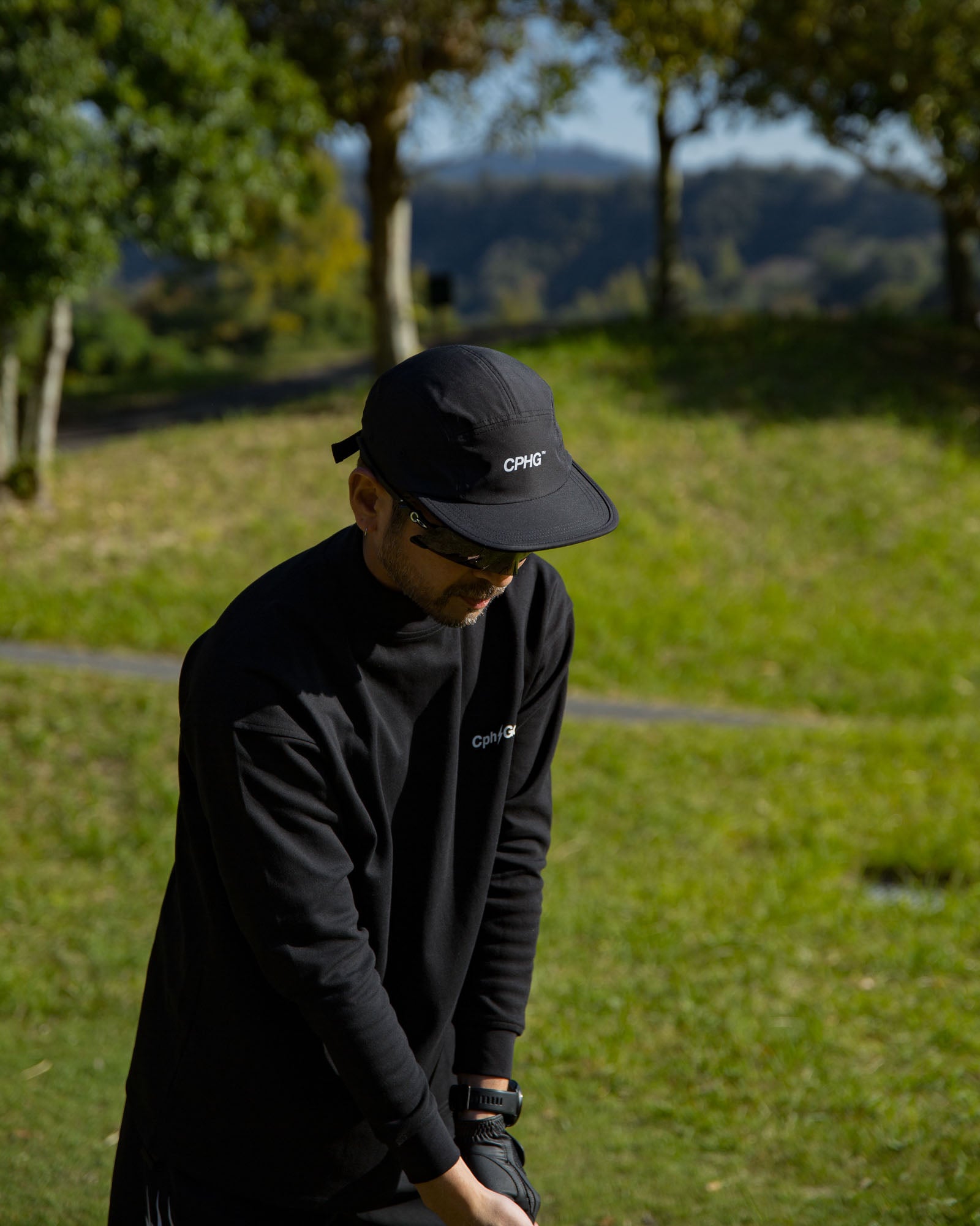 THUNDER STRIPES L/S MOCKNECK TEE - BLACK - – Cph/Golf™︎