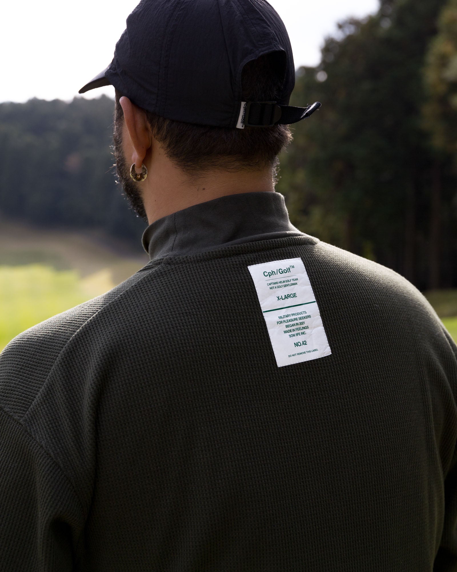 THERMAL MOCK NECK LS TEE - OLIVE - – Cph/Golf™︎