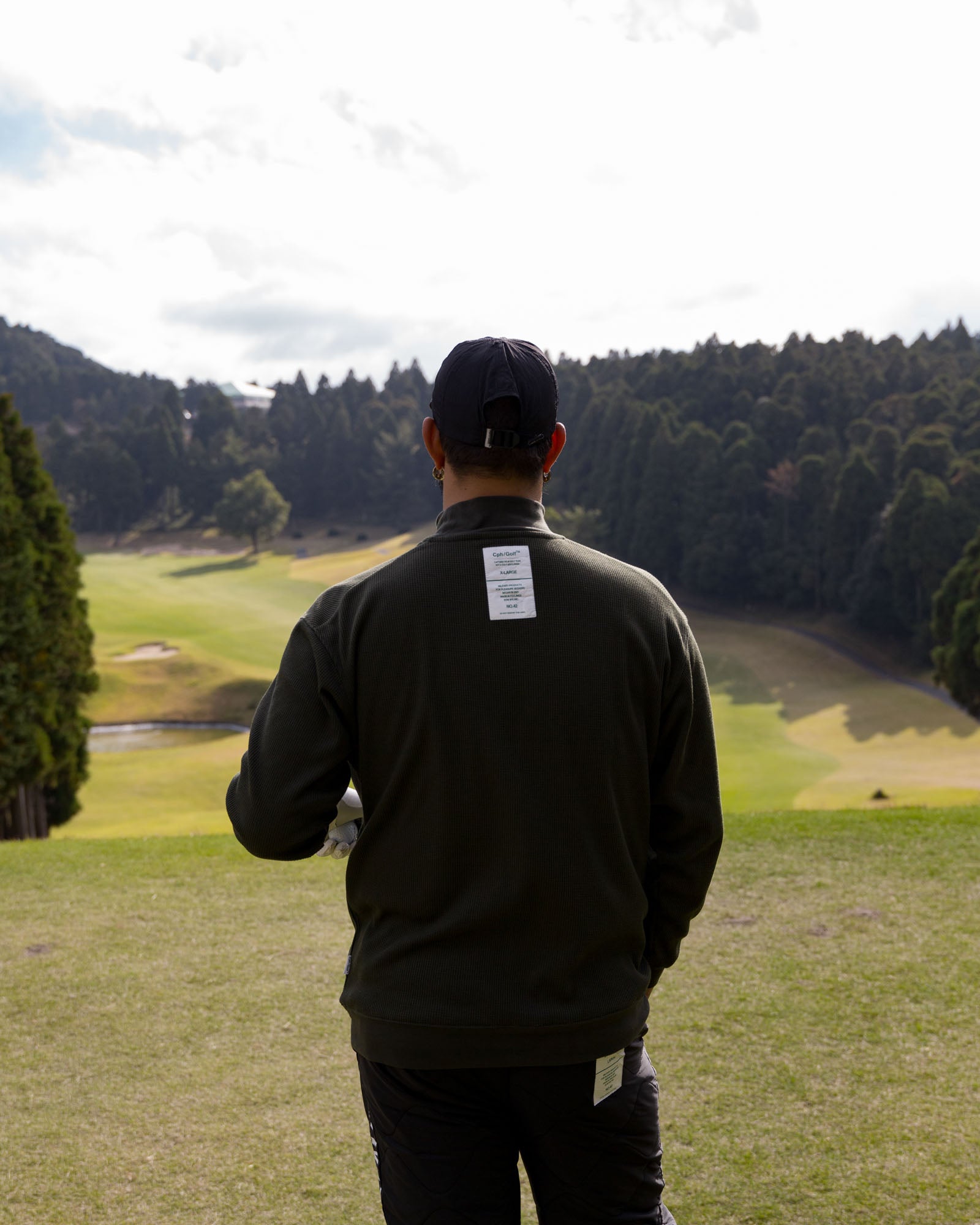 THERMAL MOCK NECK LS TEE - BLACK - – Cph/Golf™︎