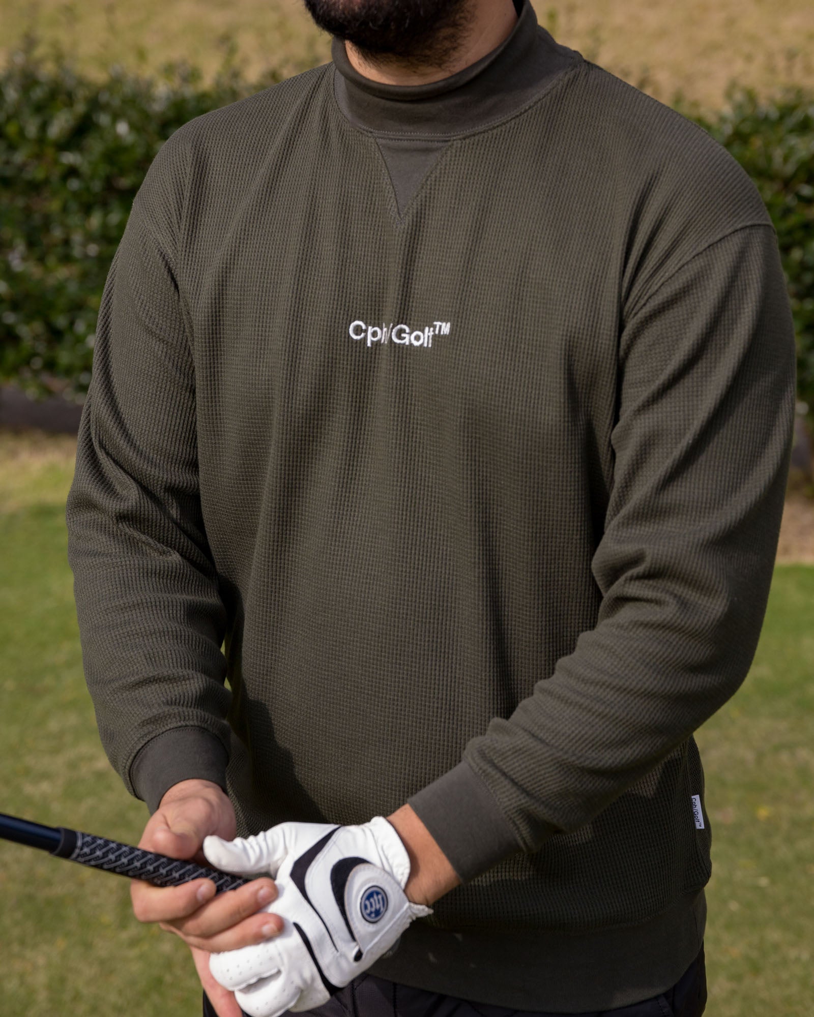 THERMAL MOCK NECK LS TEE - OLIVE - – Cph/Golf™︎