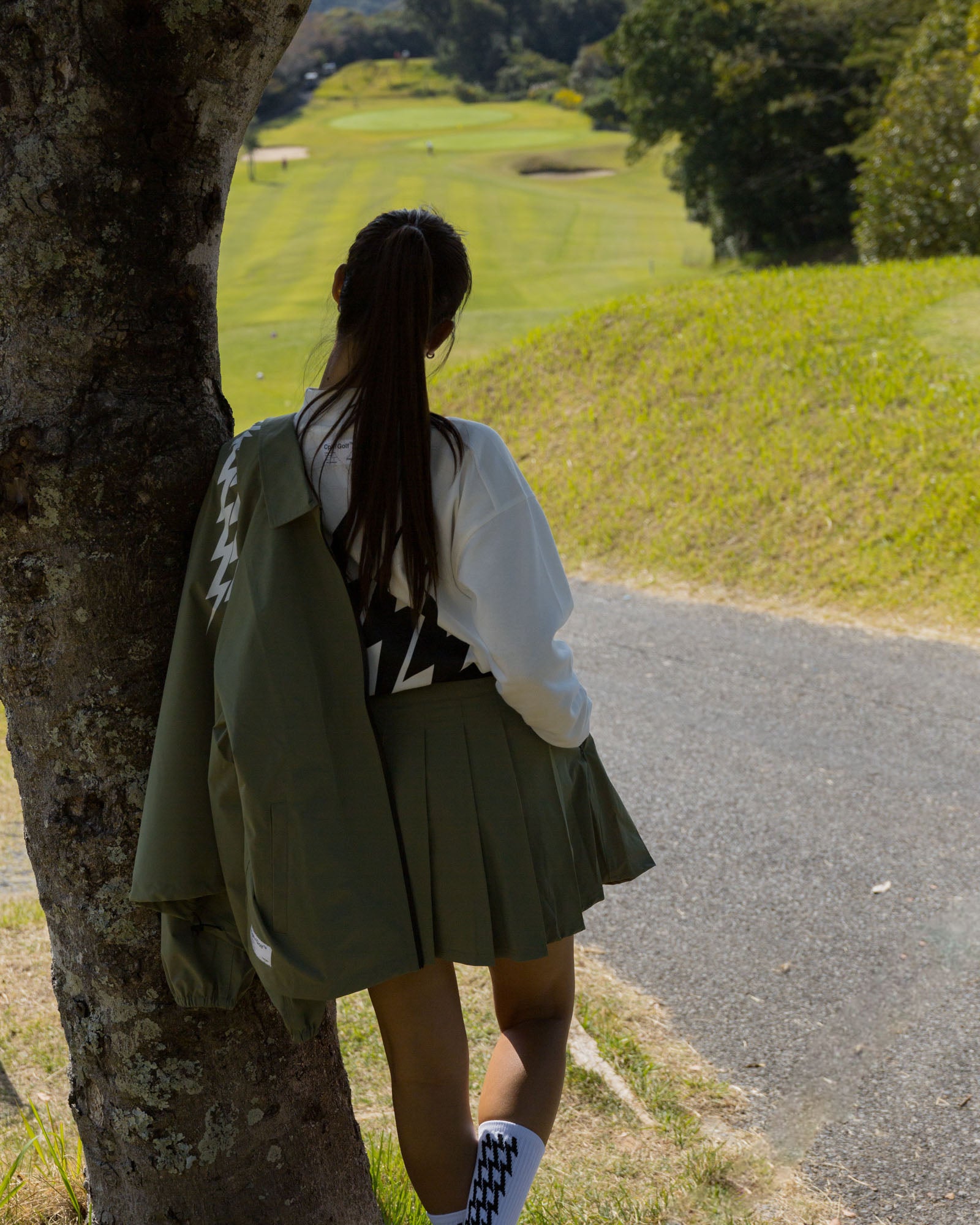 レディースウェア #THUNDER STRIPES W-P SKIRT - KHAKI WOMENS】#THUNDER STRIPES W-P SKIRT - BLACK - – Cph/Golf™︎