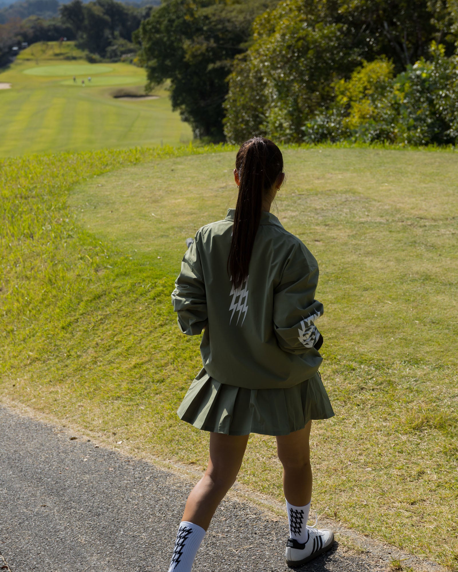 WOMENS】#THUNDER STRIPES W-P SKIRT - KHAKI - – Cph/Golf™︎