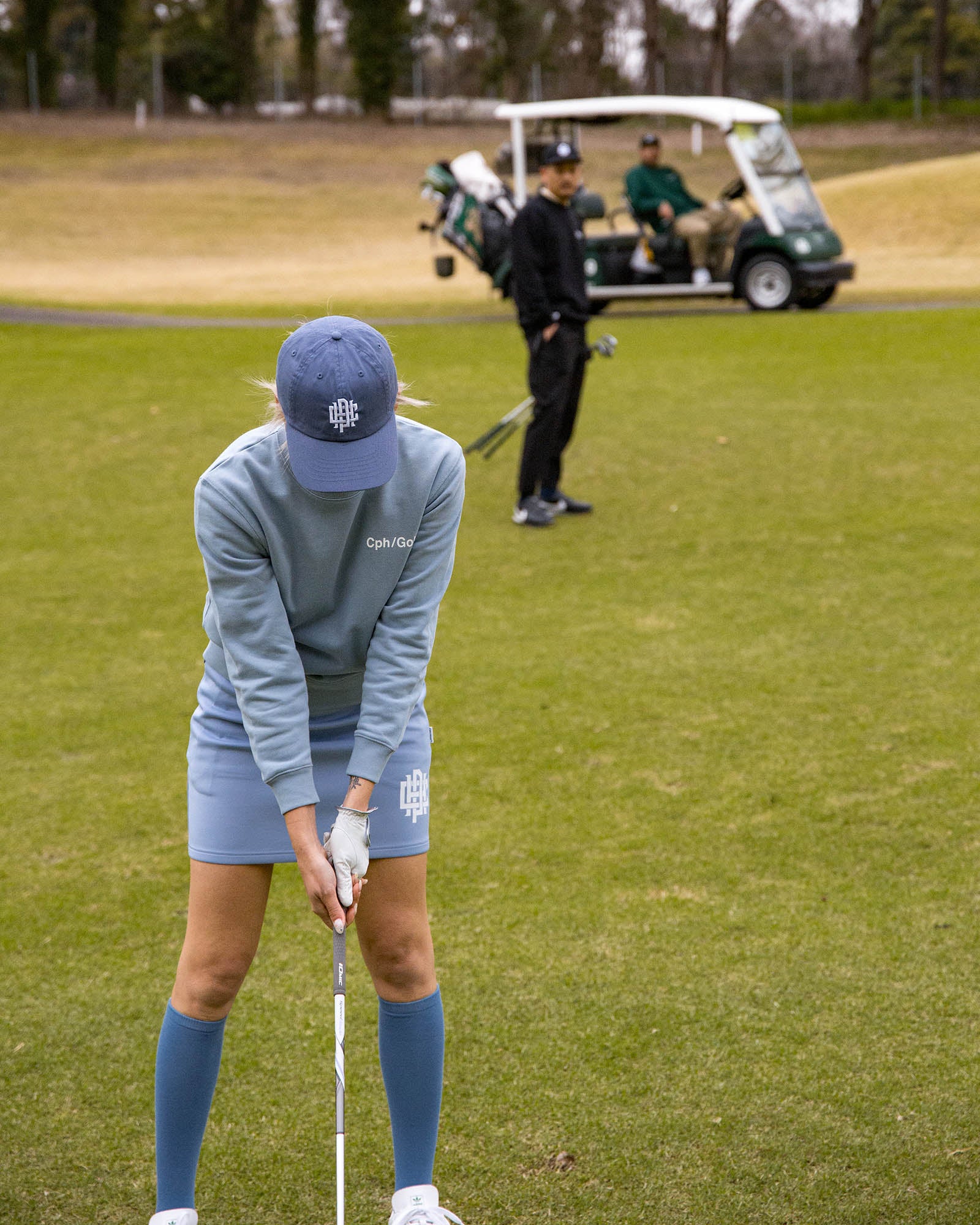 WOMENS】#OVERLAP LOGO BALLOON SKIRT - SAX - – Cph/Golf™︎