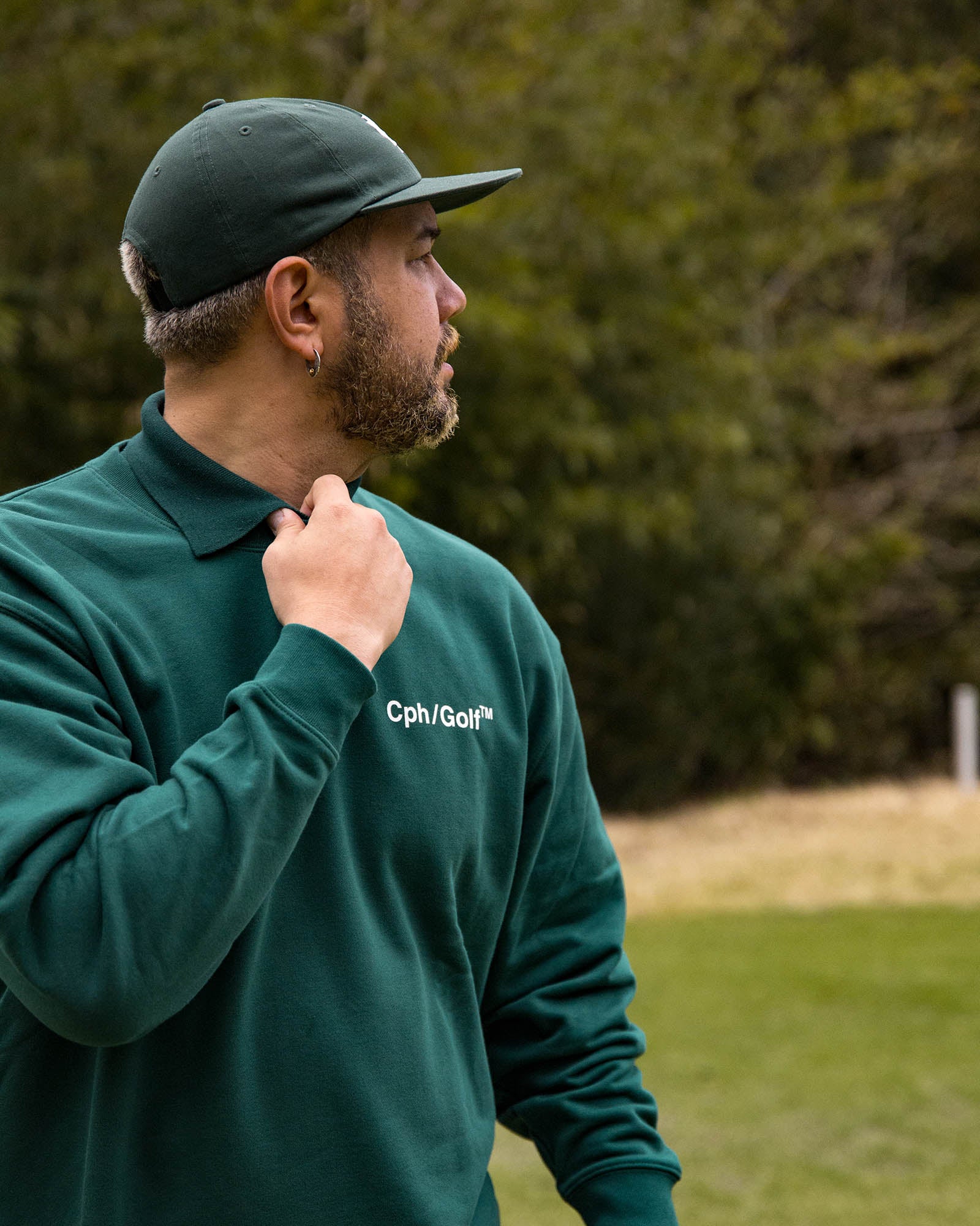 OVERLAP LOGO CREW SWEAT - GREEN - – Cph/Golf™︎