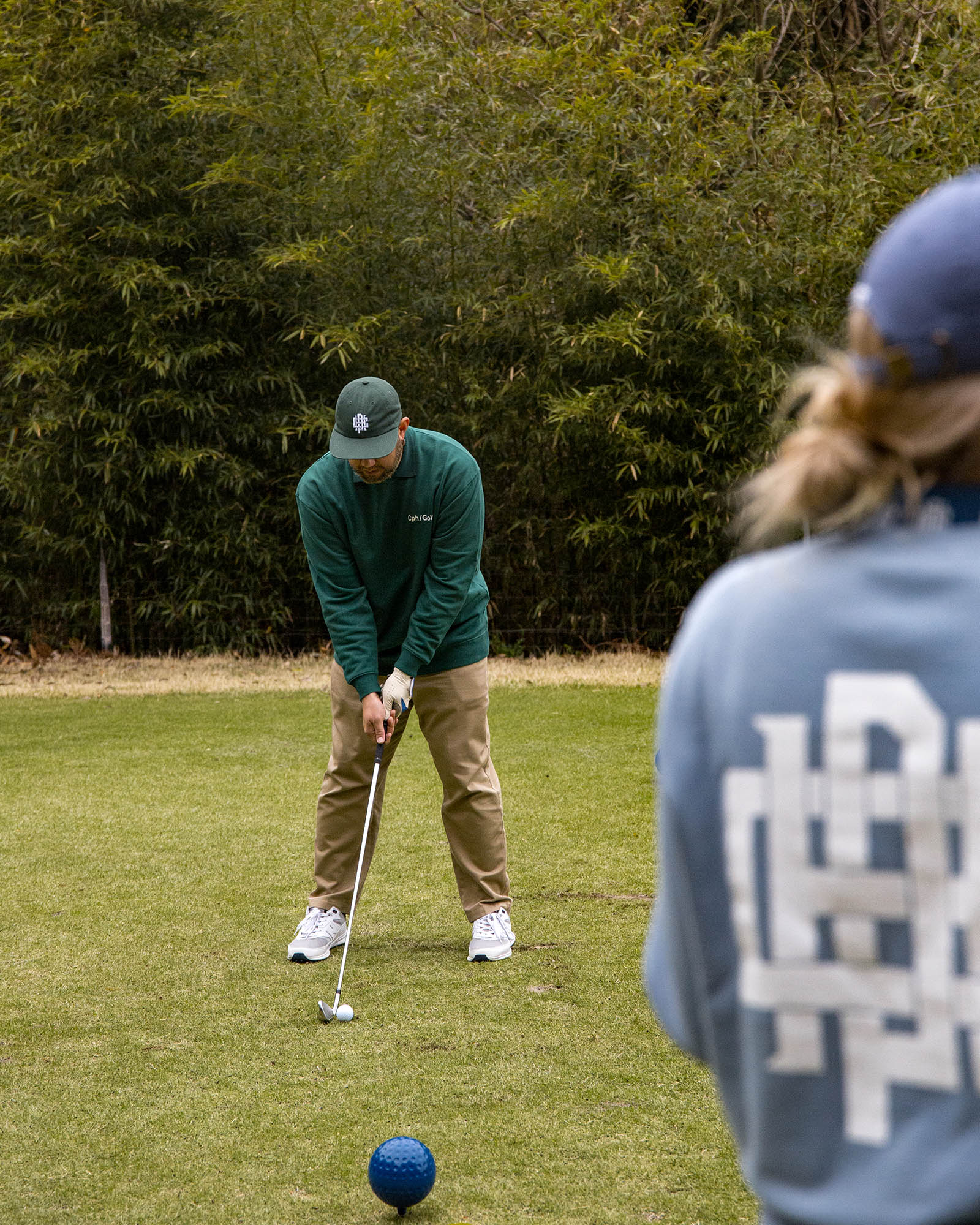 OVERLAP LOGO CREW SWEAT - GREEN - – Cph/Golf™︎