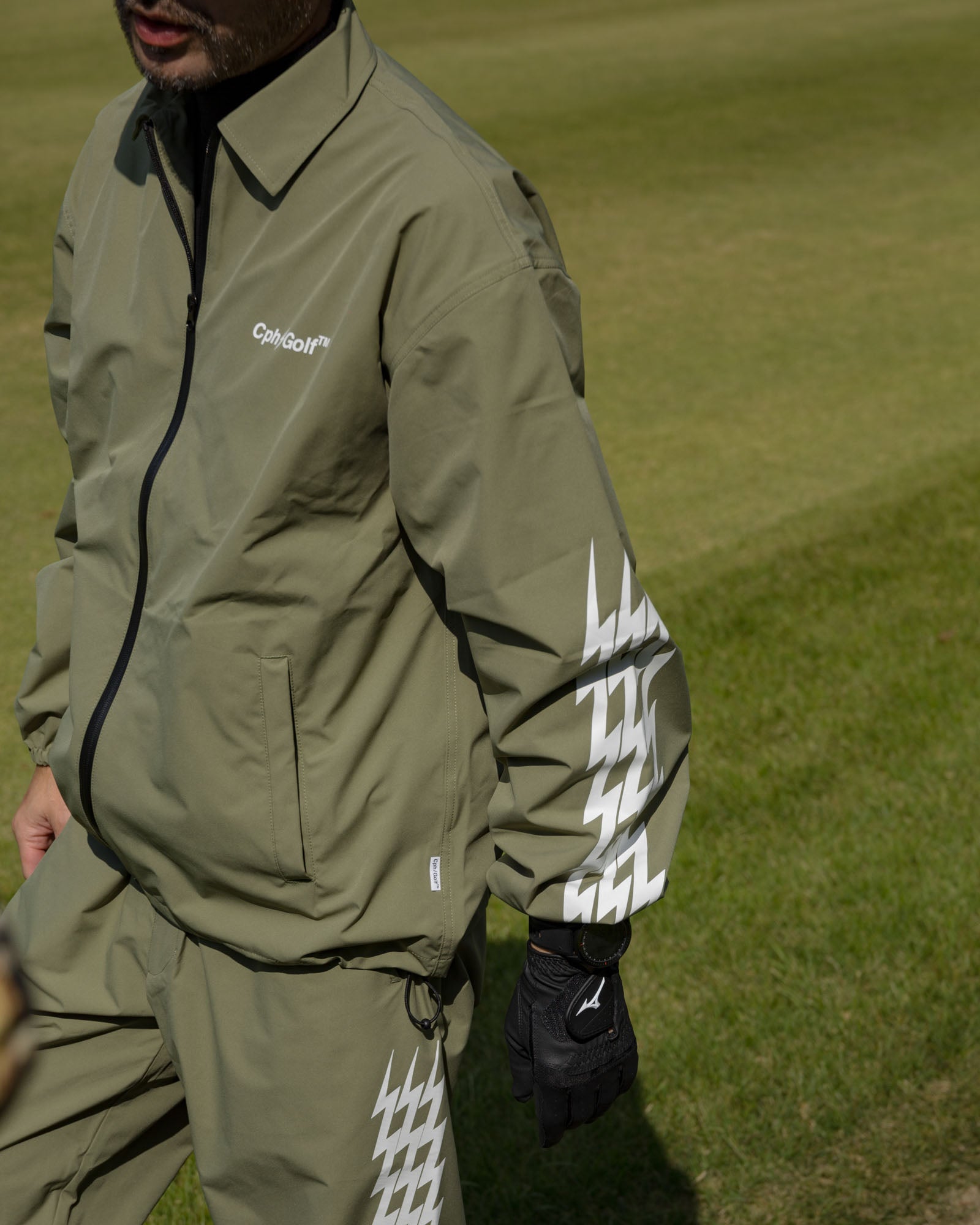 新品未使用Cph/Golf THUNDER STRIPES W-P JACKET THUNDER STRIPES W-P JACKET - KHAKI - – Cph/Golf™︎