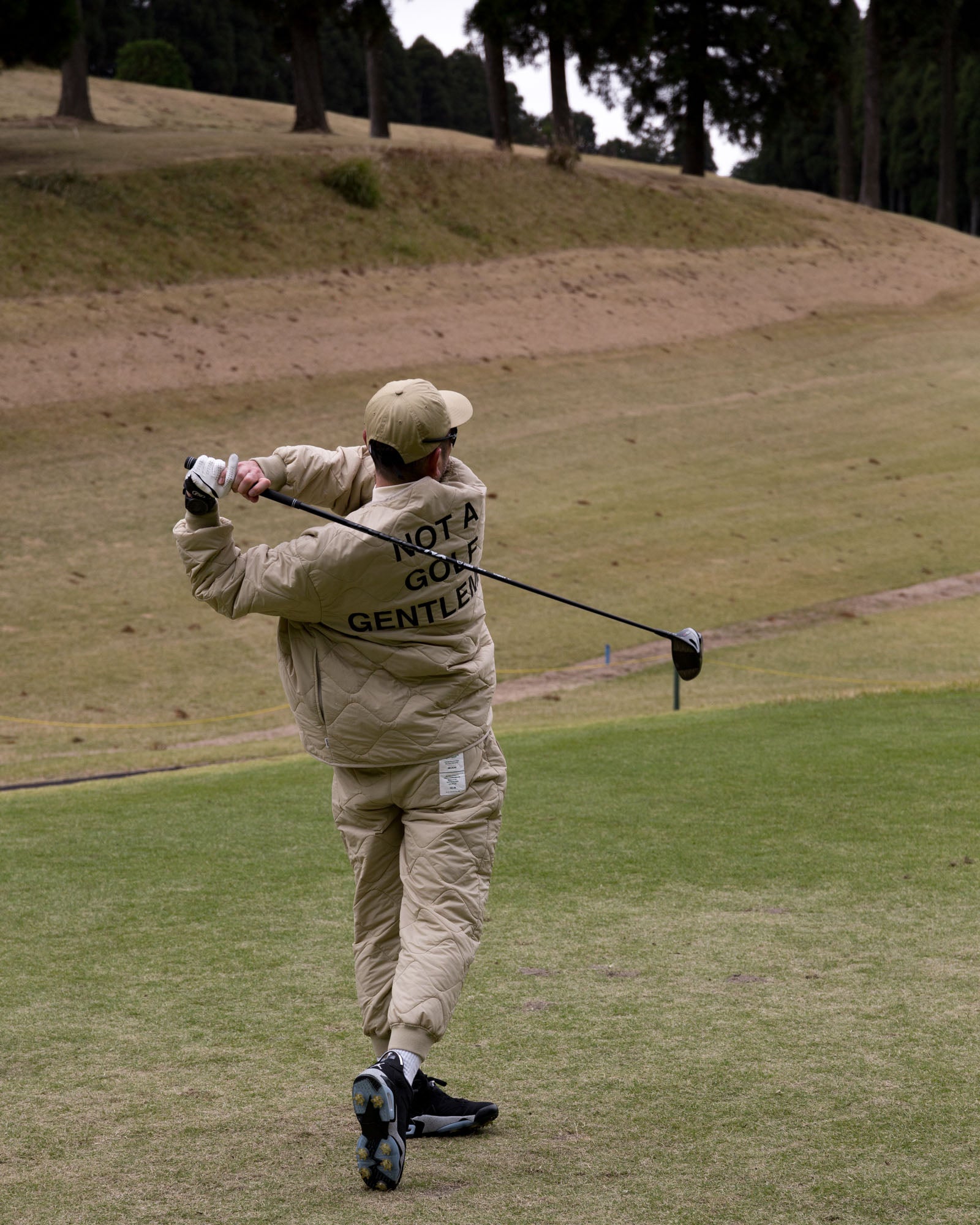 QUILTING NO-COLLAR JACKET - BEIGE - – Cph/Golf™︎