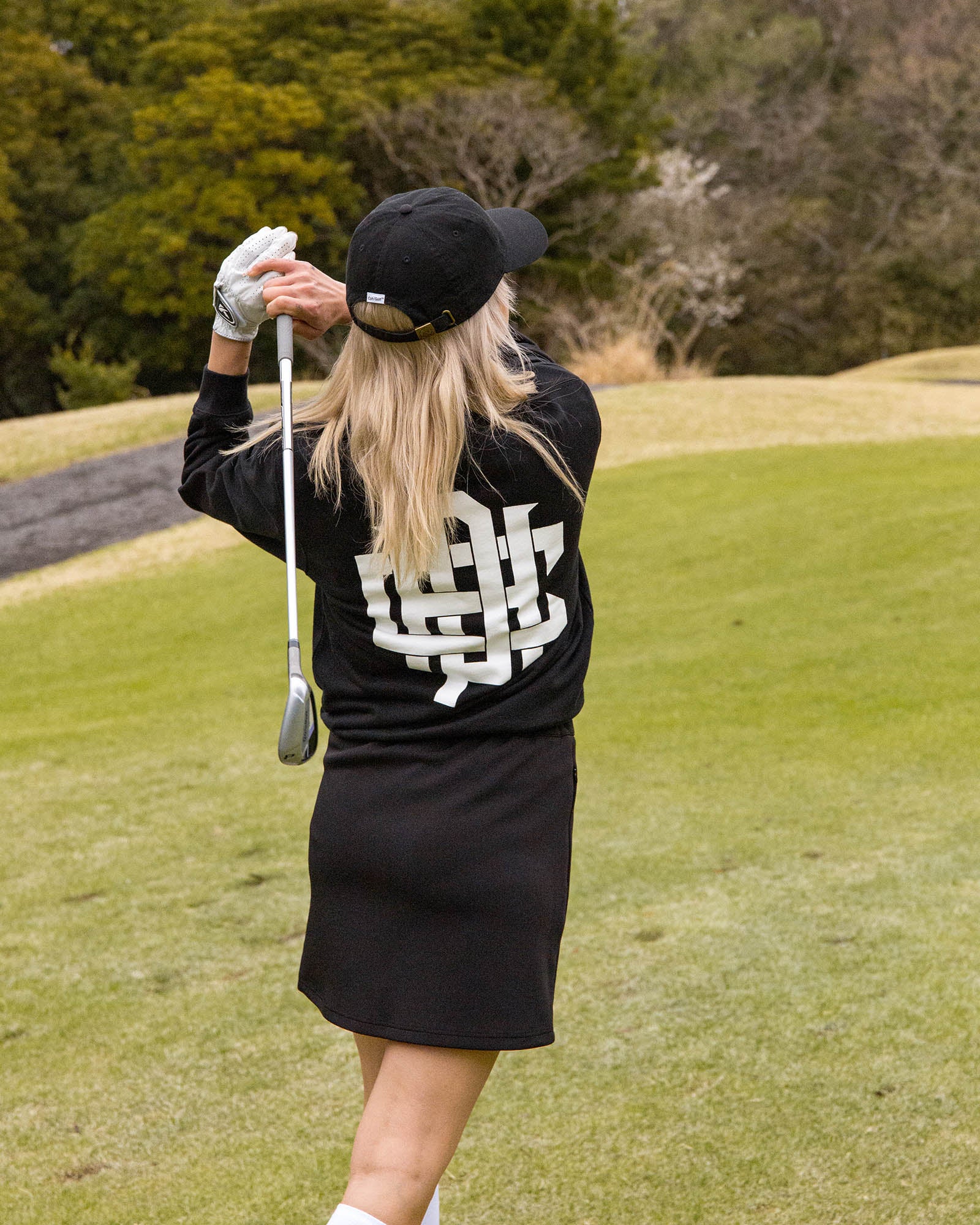 WOMENS】#OVERLAP LOGO CREW SWEAT - BLACK - – Cph/Golf™︎