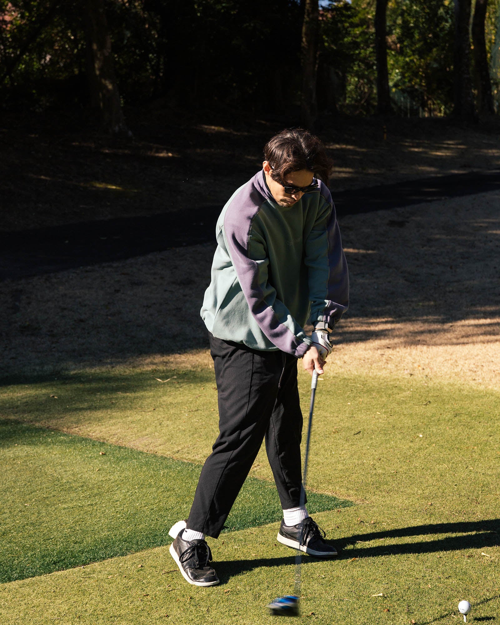 REFLECTIVE LOGO CREW SWEAT - GREEN - – Cph/Golf™︎