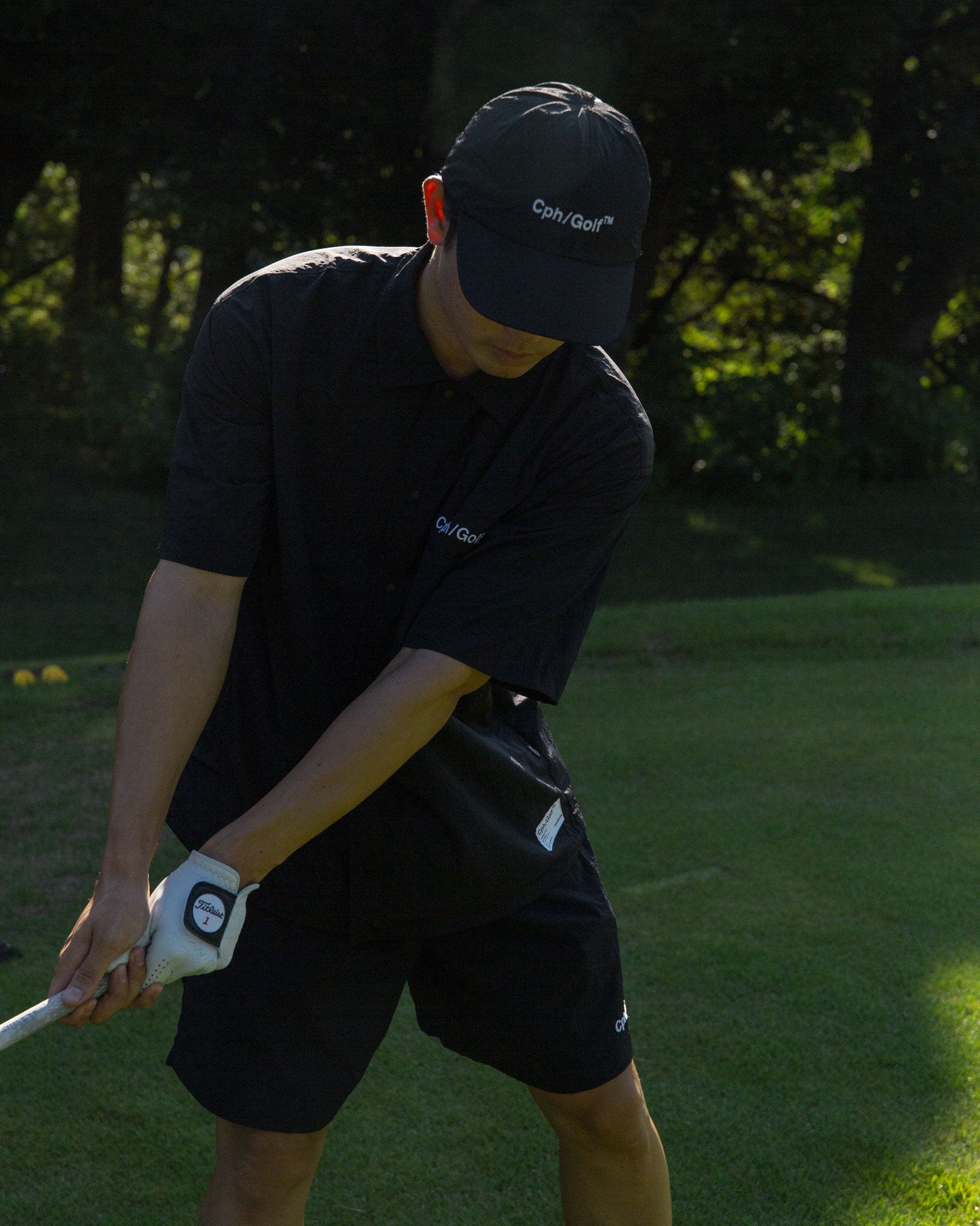 SHELTECH® × Cph/Golf™️ #TEAM NYLON CAP - BLACK - – Cph/Golf™︎