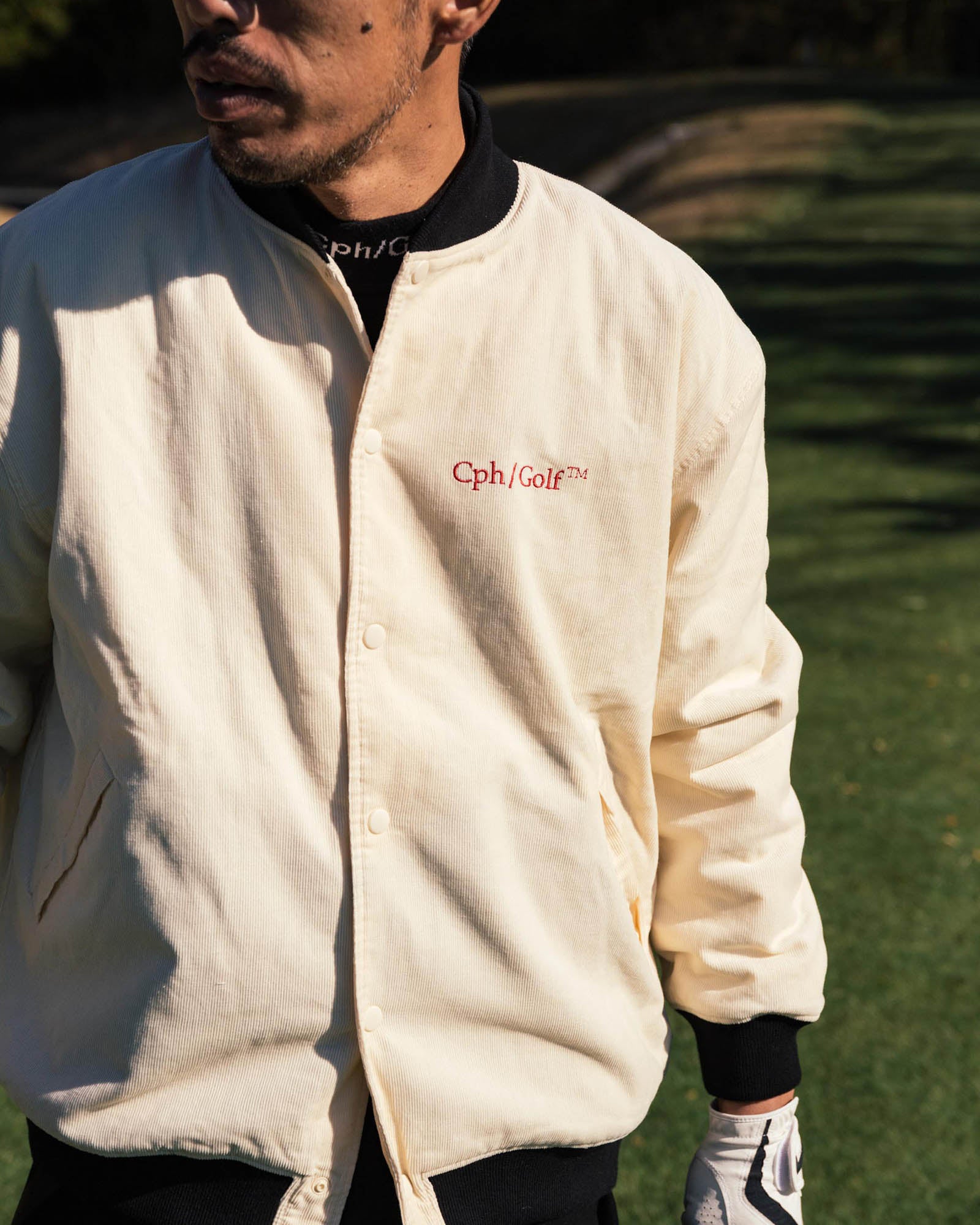 DIGNIFIED LOGO WARM MOCK NECK L/S TEE - WHITE - – Cph/Golf™︎