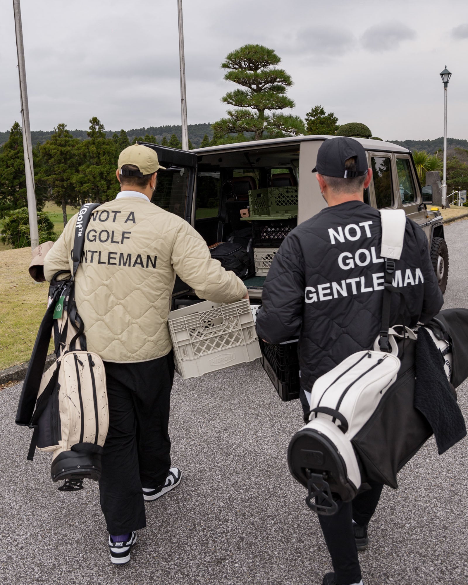 QUILTING NO-COLLAR JACKET - BEIGE - – Cph/Golf™︎