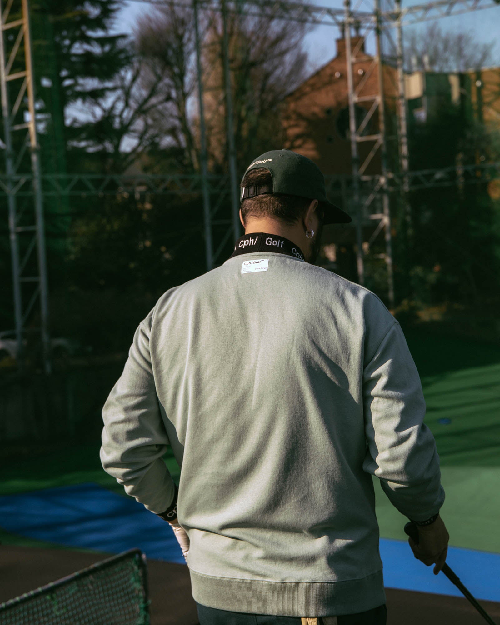 JACQUARD MOCK NECK LS TEE - SAX - – Cph/Golf™︎