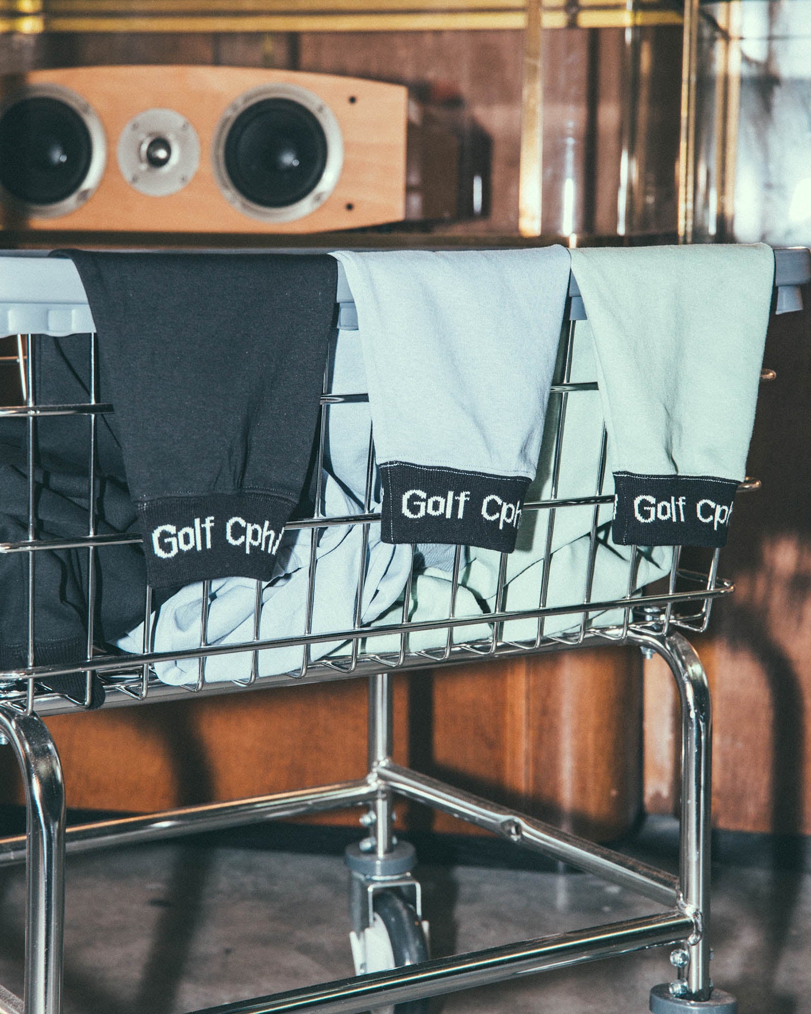 JACQUARD MOCK NECK LS TEE - SAX - – Cph/Golf™︎