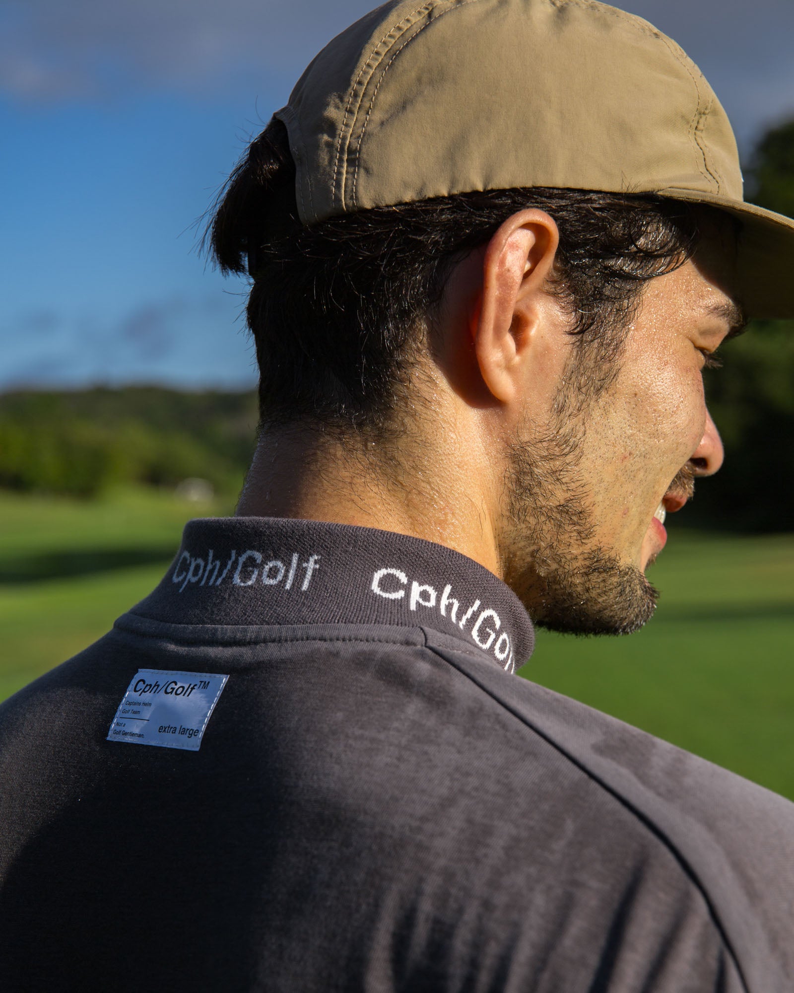 JACQUARD MOCK NECK LS TEE - GRAY - – Cph/Golf™︎