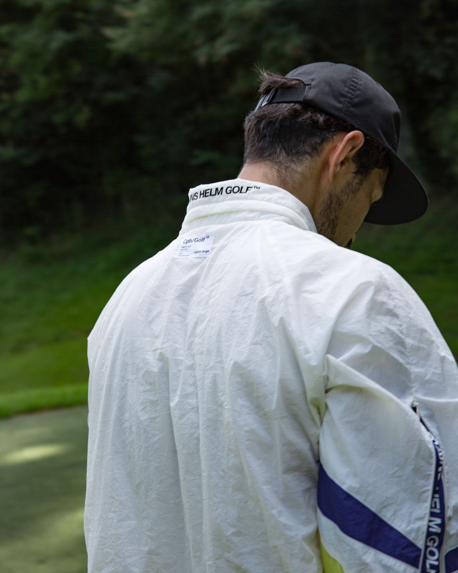 NAGG HOOD IN NYLON JACKET - WHITE - – Cph/Golf™︎