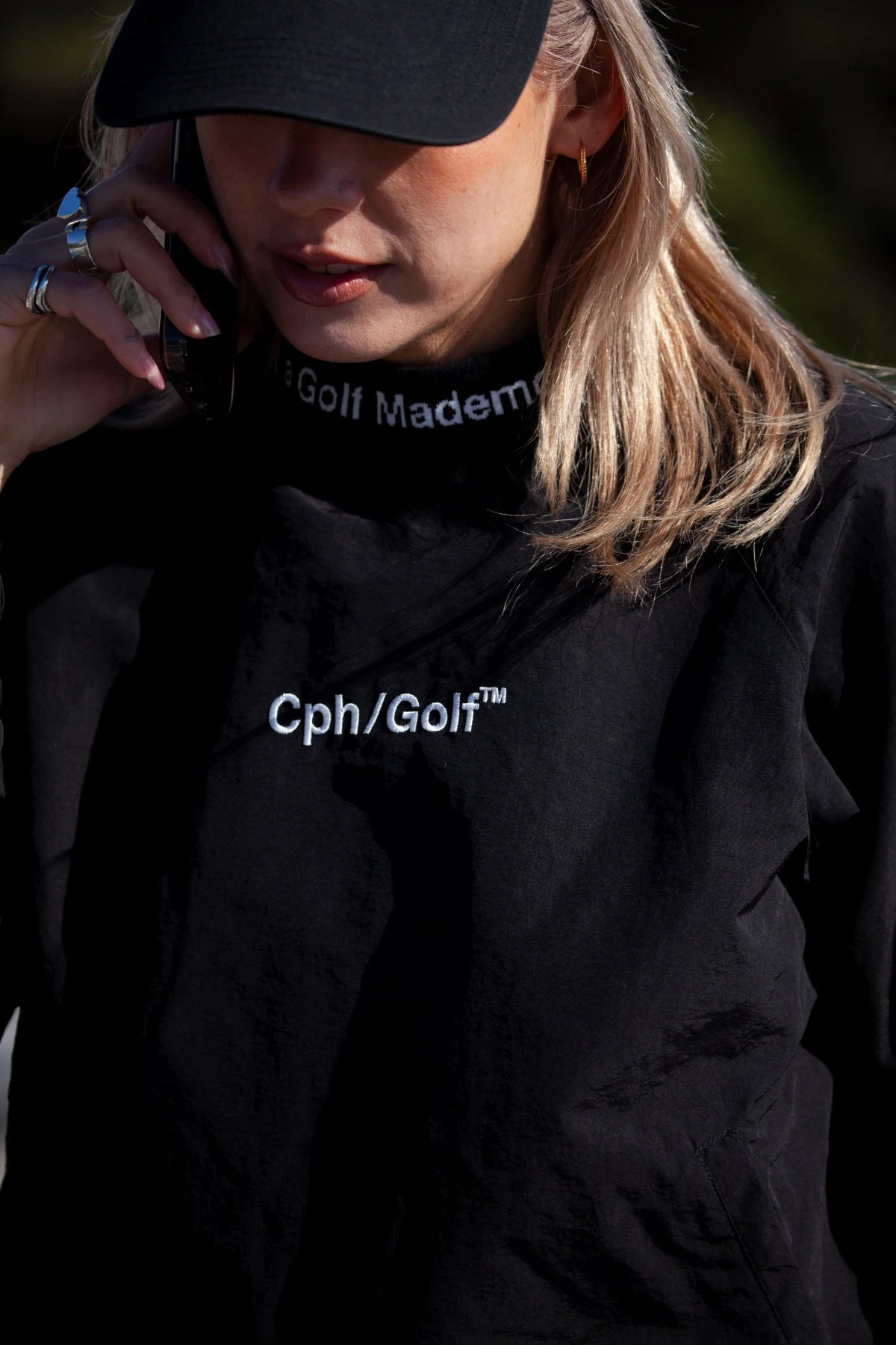 WOMEN] JACQUARD MOCK NECK WIND BREAKER – Cph/Golf™︎