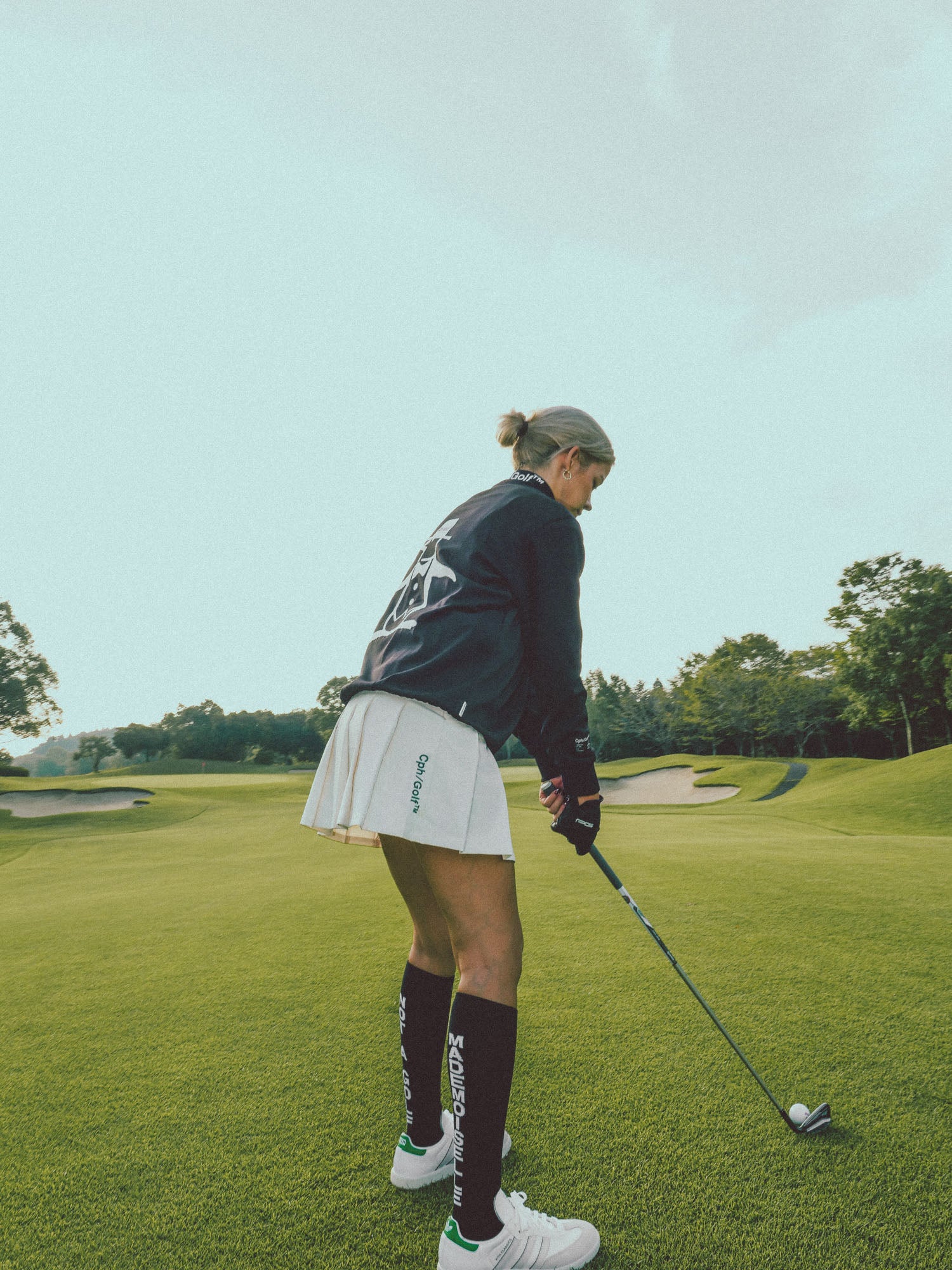 Munsingwear × Cphゴルフコラボ　プリーツスカート WOMENS】Munsingwear × Cph/Golf™️ #PLEATS SKIRT - OFF WHITE