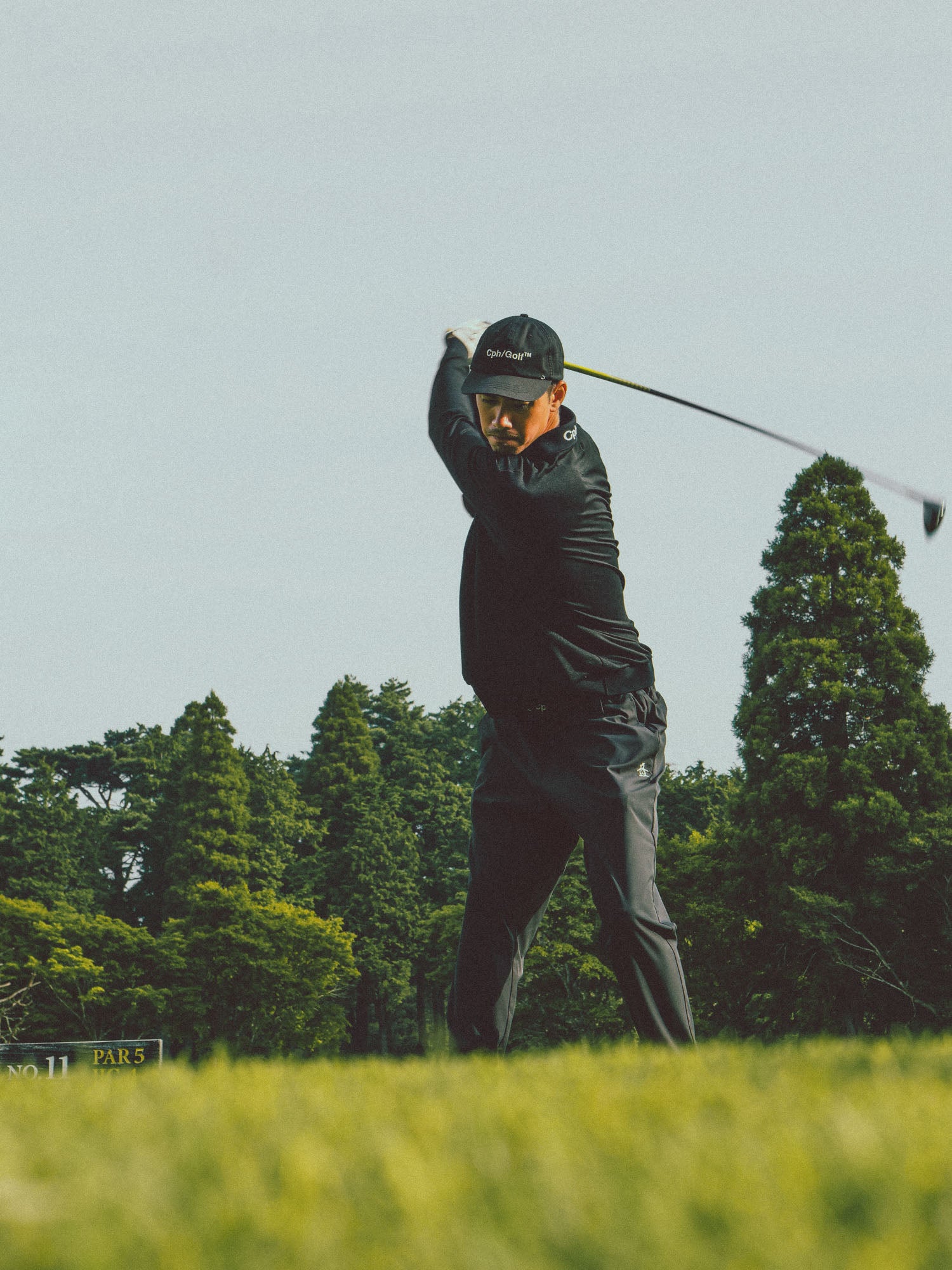 Cph/Golf × Munsingwear コラボ限定 アジャスタブルパンツ Munsingwear × Cph/Golf™️ #MG ADJUSTABLE PANTS - BLACK