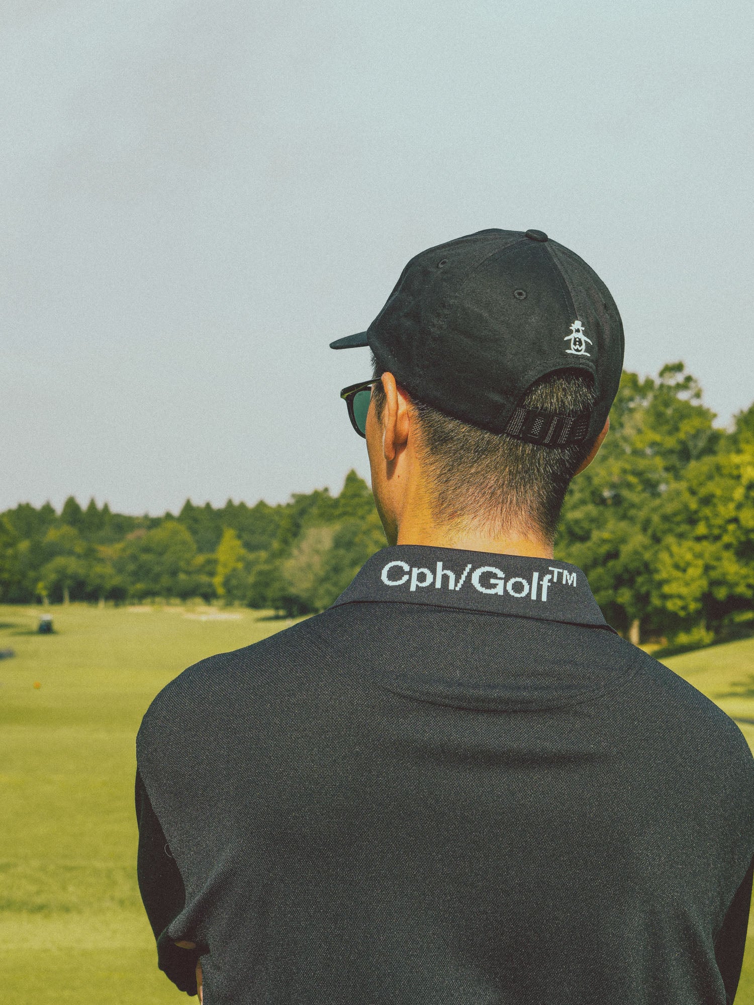 Munsingwear × Cph/Golf™️ #DRY TECH L/S POLO - BLACK - – Cph/Golf™︎