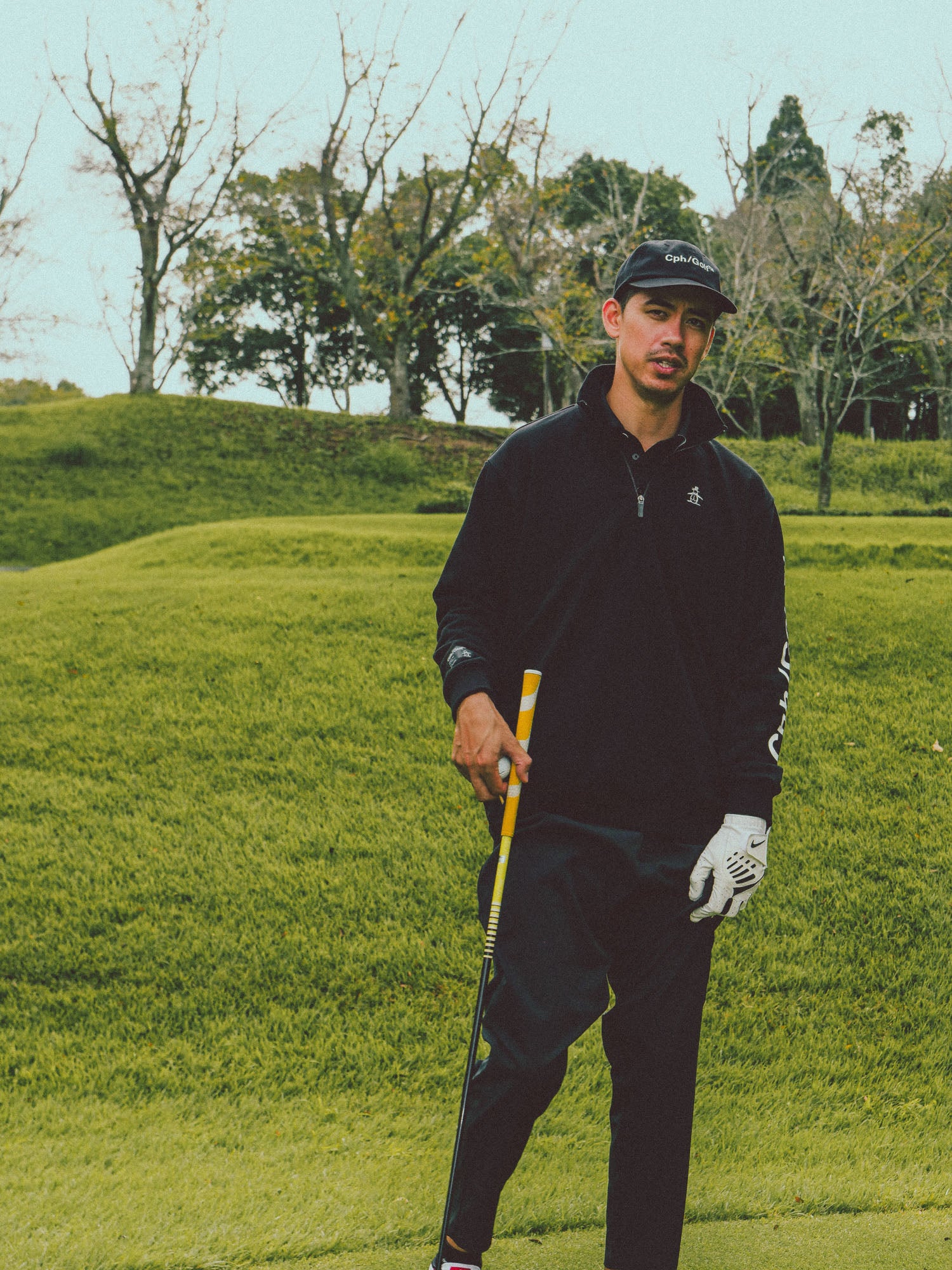 Musingwear × Cph/Golf™️ Half-Zip Sweat Munsingwear × Cph/Golf™️ #HALF-ZIP SWEAT - BLACK - – Cph