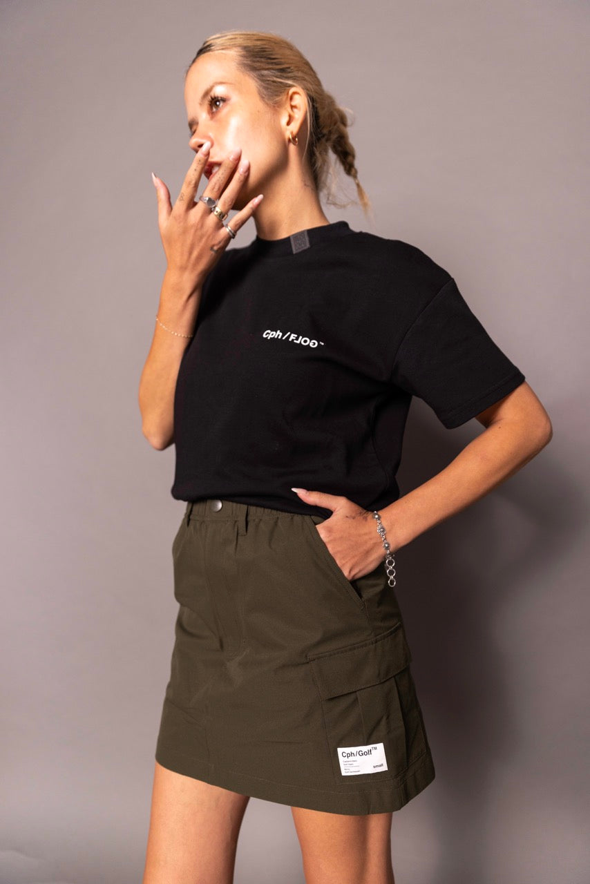 WOMEN] Cph/Golf×RUFFLOG SS MOCK NECK TEE BLACK – Cph/Golf™︎