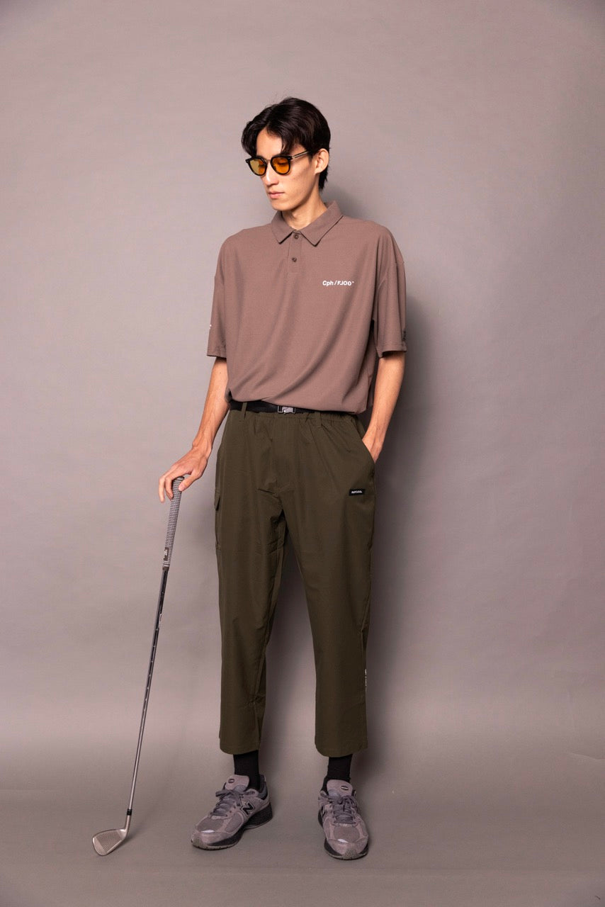 Cph/Golf×RUFFLOG VERTICAL LOGO SS POLO KHAKI – Cph/Golf™︎